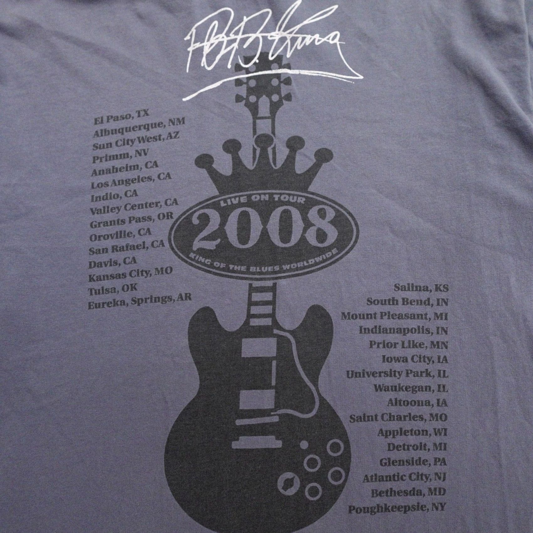 Anvil BB King Shirt Adult Size Medium Long Sleeve Live On Tour 2008 King Of The Blues Size US M / EU 48-50 / 2 - 3 Thumbnail