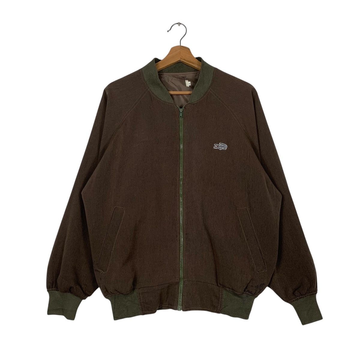 Lacoste Vintage Crocodile Fleece Bomber Jacket Size US M / EU 48-50 / 2 - 1 Thumbnail