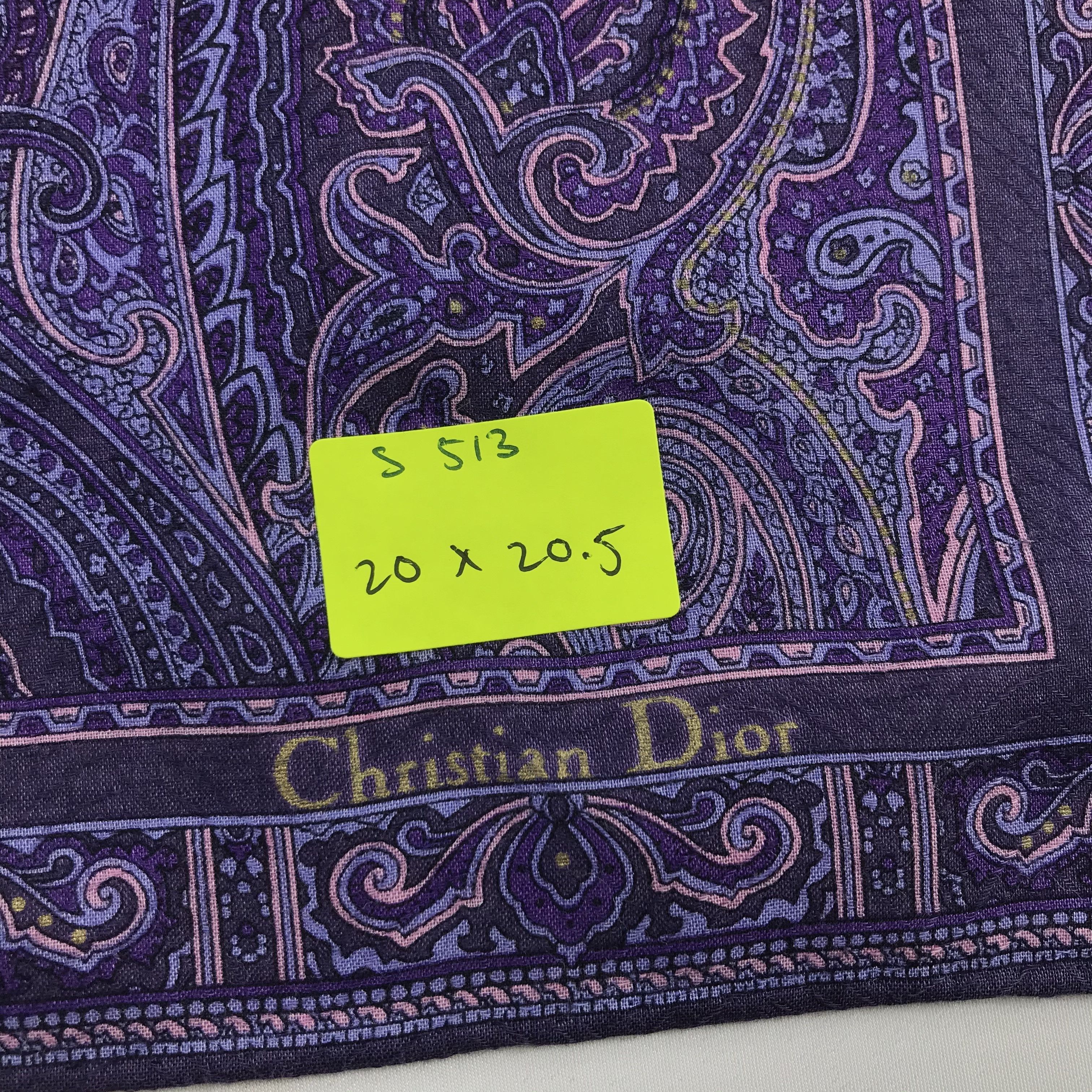 Christian Dior Monsieur × Vintage Christian Dior Bandana / Handkerchief / Neckerchief - S513 Size ONE SIZE - 5 Thumbnail