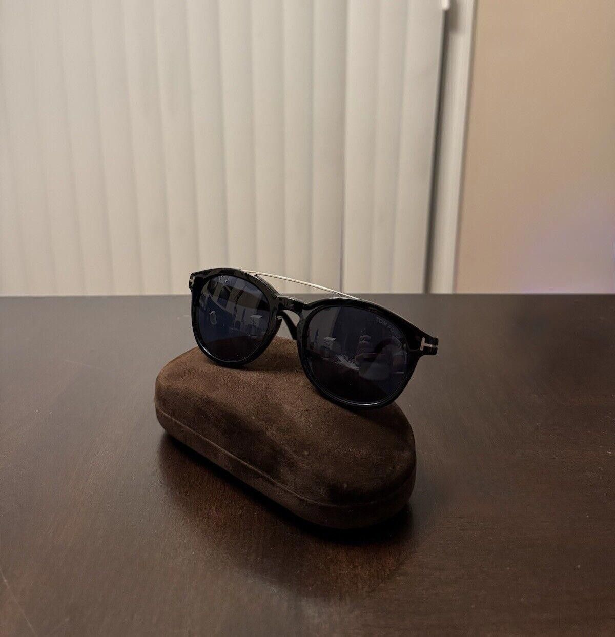 Tom Ford Tom Ford Newman TF515 01V 53mm Black Blue Lens Size ONE SIZE - 3 Thumbnail
