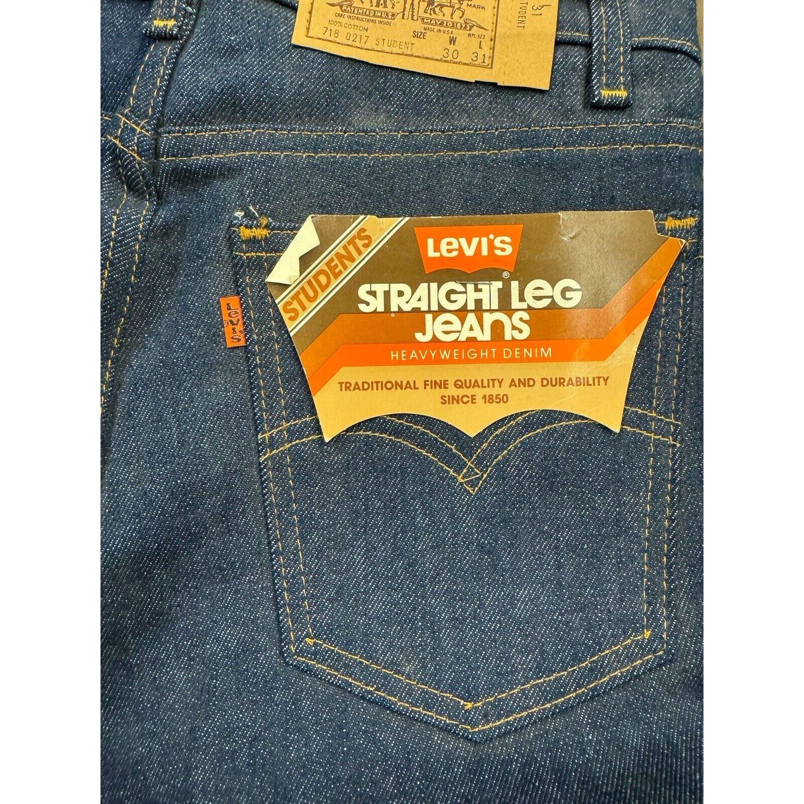 Levi's Deadstock American Vintage Levis Straight Leg Mens W30 X L31 Size US 30 / EU 46 - 3 Thumbnail