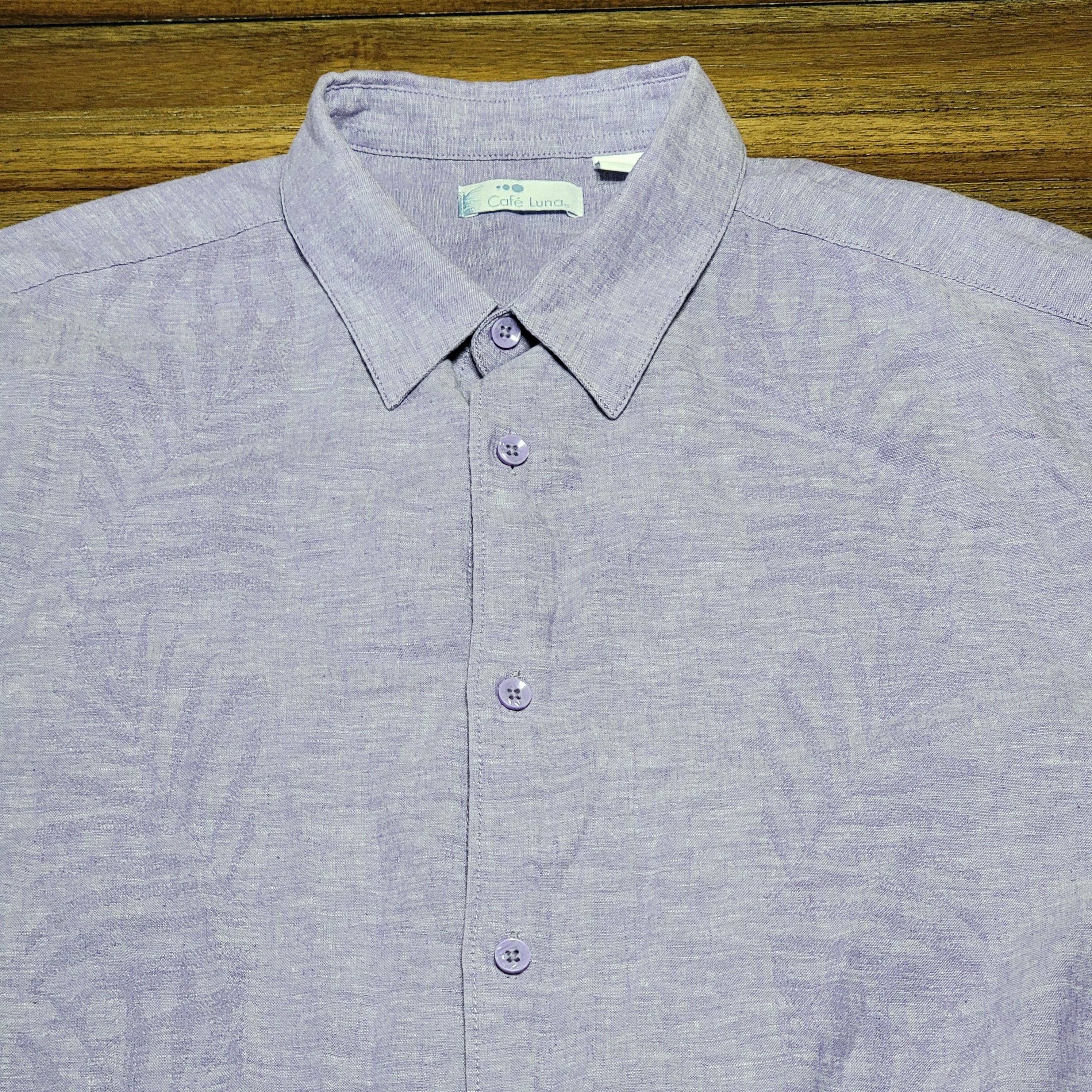 Perry Ellis Cafe Luna by Perry Ellis SS 55% Linen Shirt - Size XL Size US XL / EU 56 / 4 - 2 Thumbnail