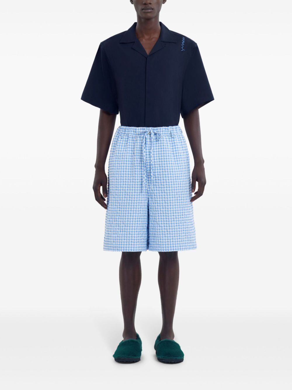 Marni BNWT SS25 MARNI GINGHAM SEERSUCKER SHORTS 52 Size US 36 / EU 52 - 1 Thumbnail