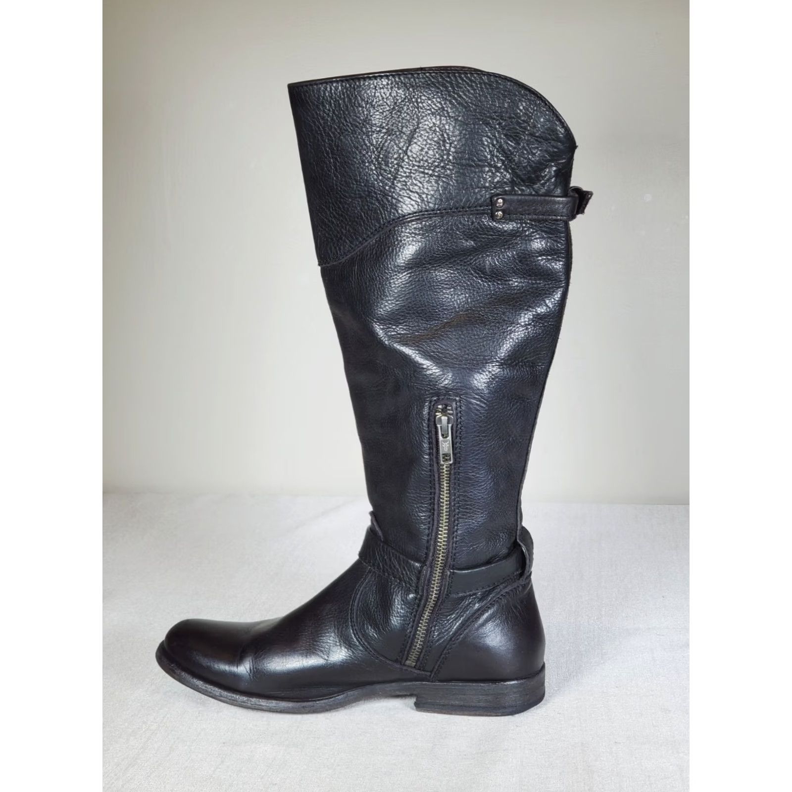 Frye FRYE Phillip Riding Boots Knee High Tall Black Leather Women's US 8.5 B Boots, Riding, Leather, Knee High, Black, Zap? Size US 9 / IT 39 - 3 Thumbnail