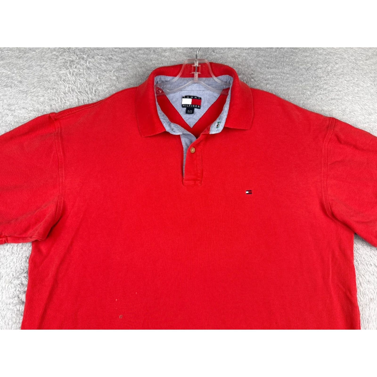 Tommy Hilfiger Tommy Hilfiger Polo Shirt Mens XL Red Short Sleeve Slim Fit Activewear Size US XL / EU 56 / 4 - 4 Thumbnail