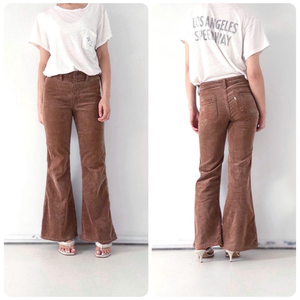 Levi's Vintage Clothing Vintage Levis Flared Corduroy Pants Brown White Tab Small “e Size 26" / US 2 / IT 38 - 1 Thumbnail
