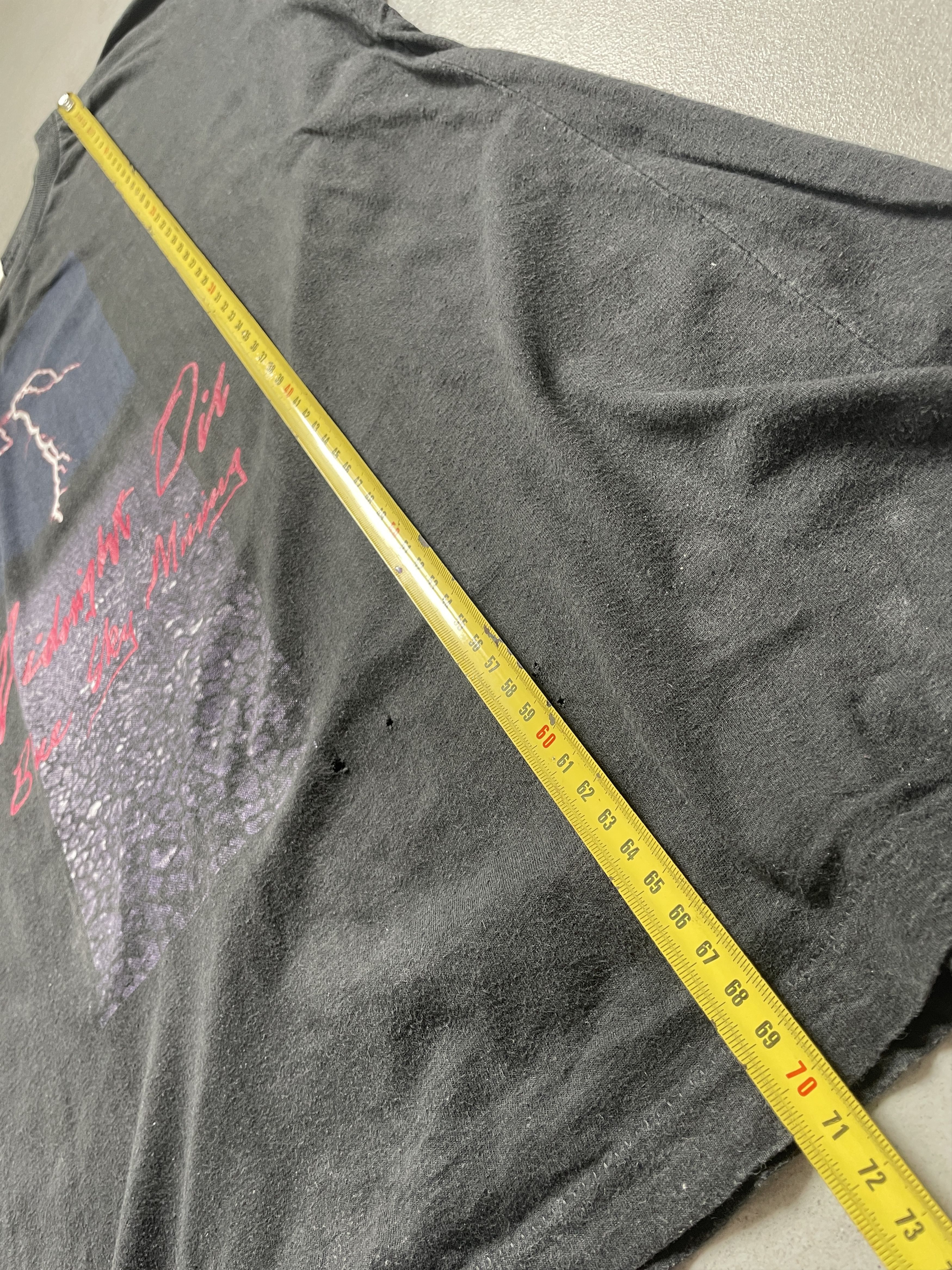 Band Tees VINTAGE 1990 MIDNIGHT OIL BLUE SKY MINING BLACK WASHED TEE Size US L / EU 52-54 / 3 - 8 Thumbnail