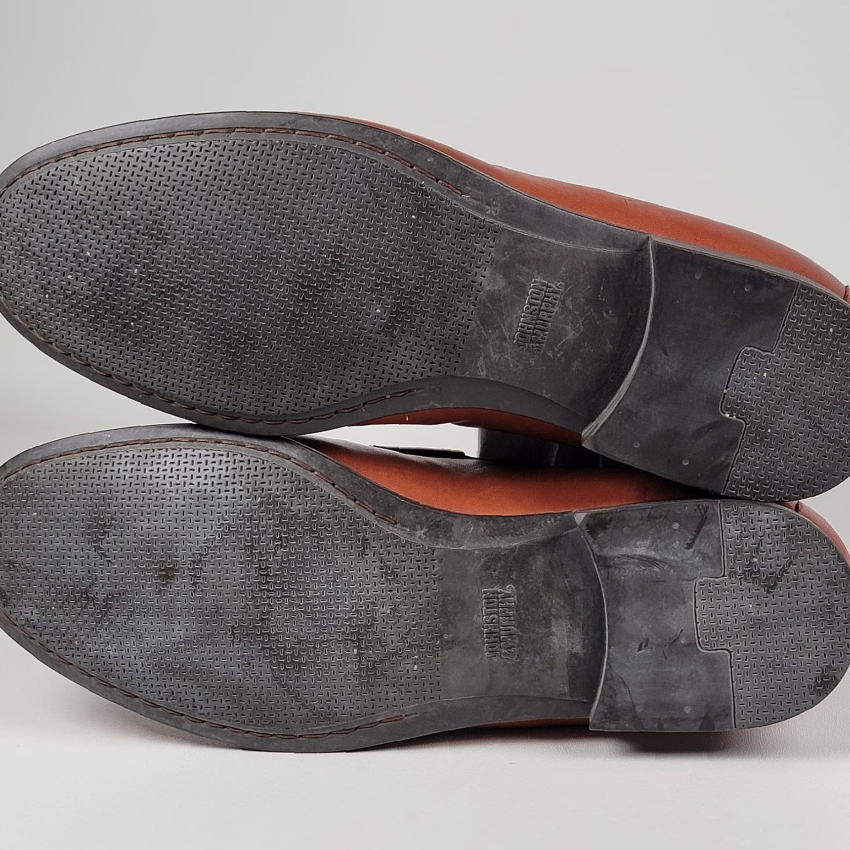 Johnston & Murphy Johnston & Murphy Brown Men's Leather Slip On Driving Loafers Penny Style 9.5 M Dress Shoes Size US 9 / EU 42 - 7 Thumbnail