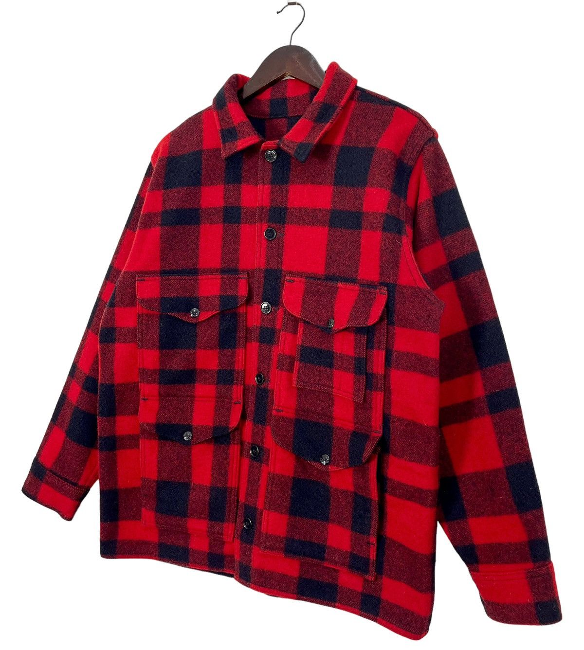 Filson 90s Vintage Filson Makinaw Cruiser Plaid Wool Jacket US 42 Size US L / EU 52-54 / 3 - 4 Thumbnail