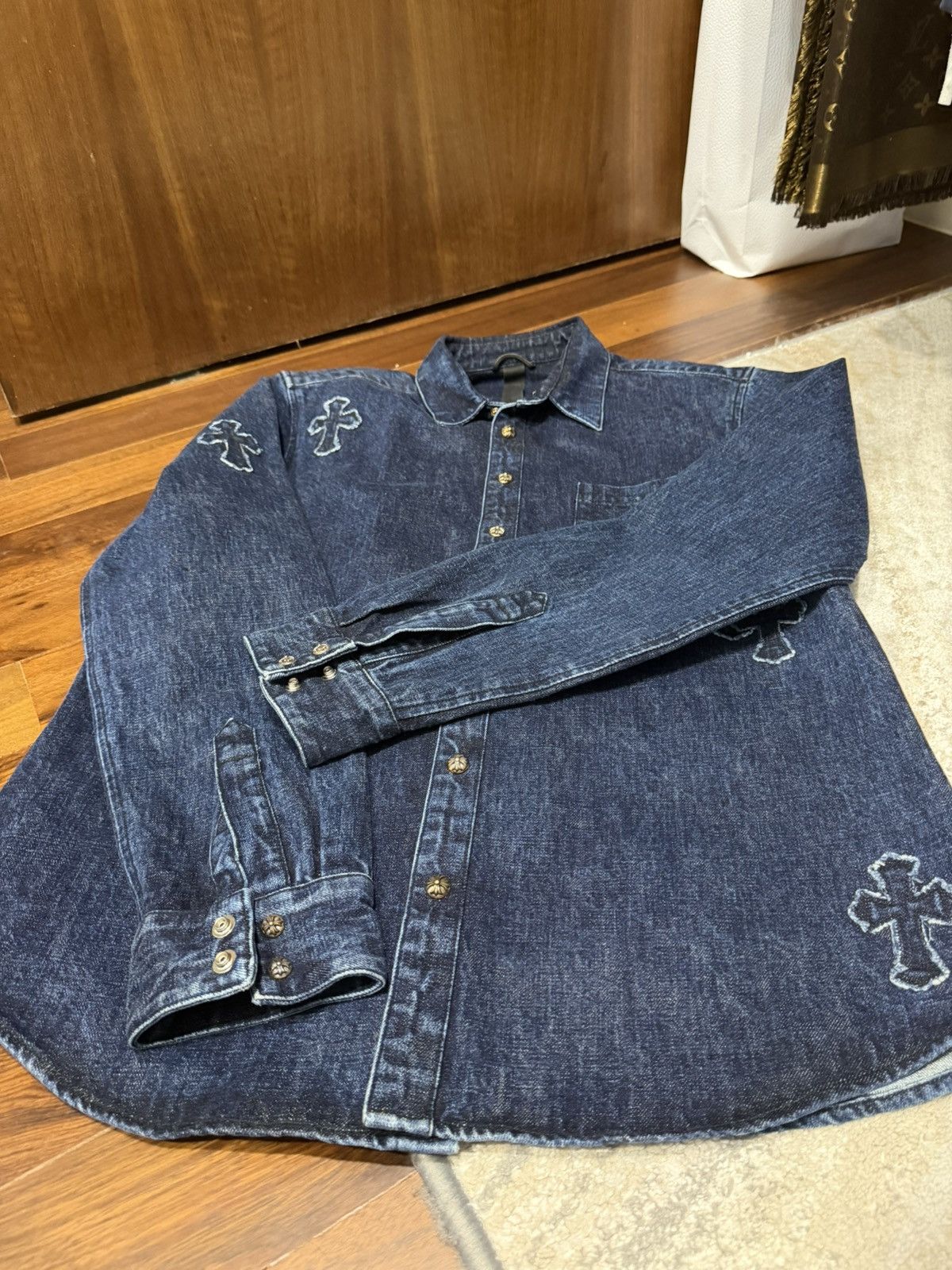 Chrome Hearts Chrome Hearts Cross Patch Denim Jacket Size US XL / EU 56 / 4 - 3 Thumbnail