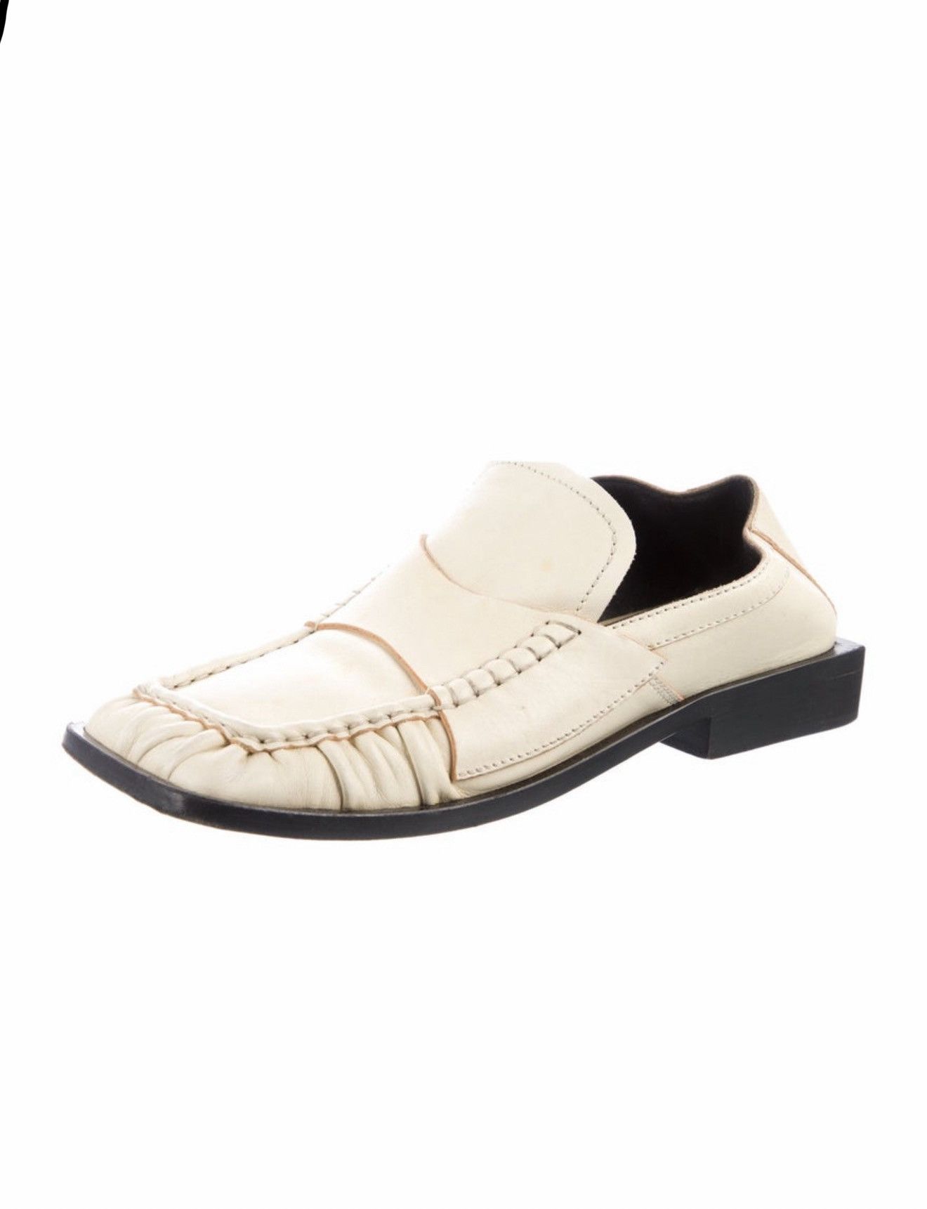 Acne Studios Acne Studios white leather loafers Size US 8 / IT 38 - 1 Thumbnail