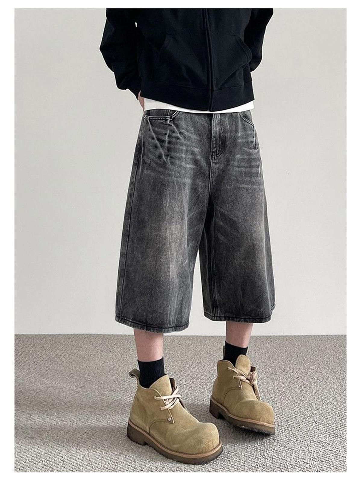 Jean Washed Loose Wide Leg Shorts / Jorts Size US 32 / EU 48 - 7 Thumbnail