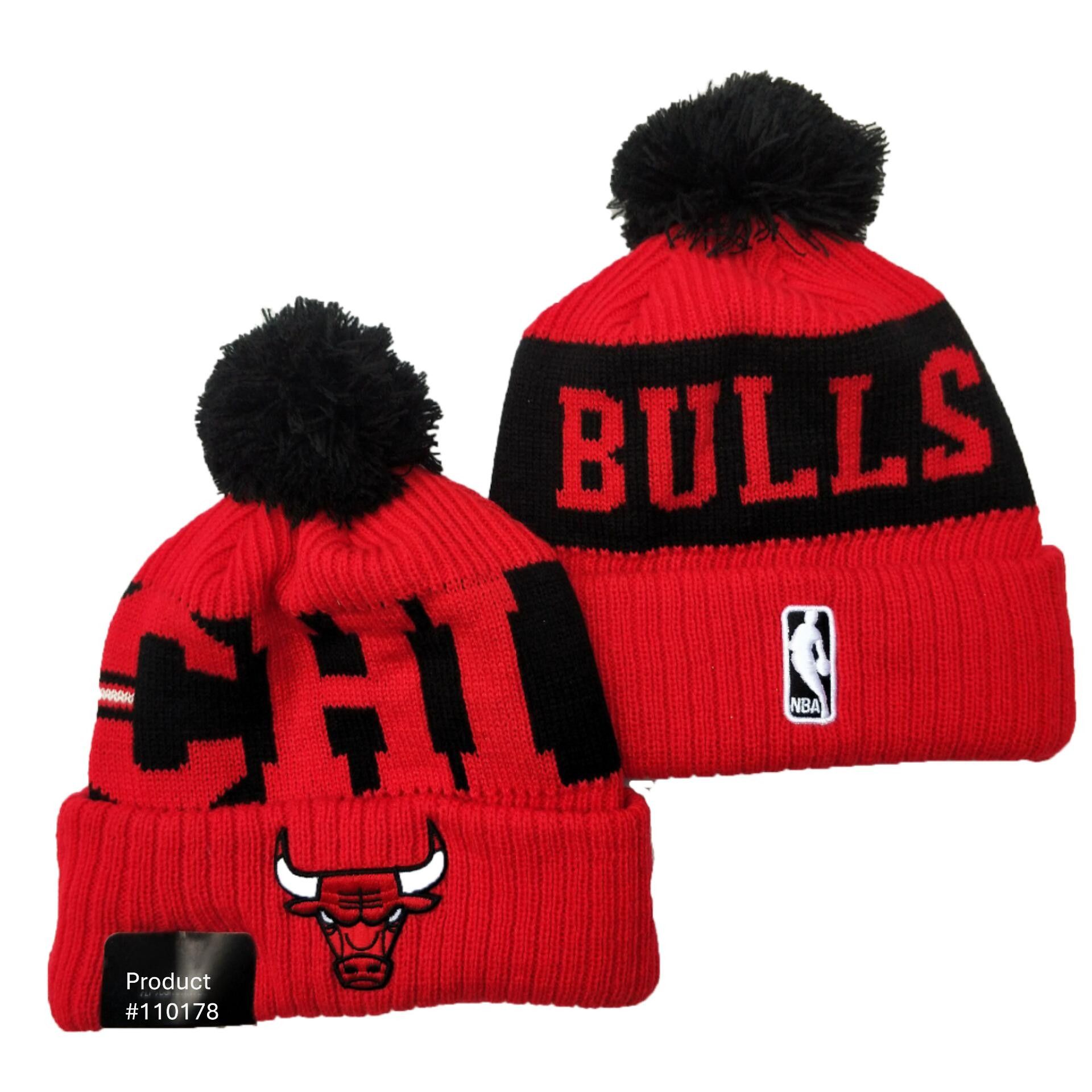 NBA NWT Chicago Bulls Waffle Knit Sports Beanie Fleece Lined Size ONE SIZE - 1 Thumbnail