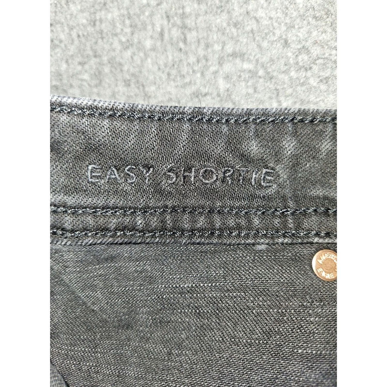 American Eagle Outfitters American Eagle Outfitters Shorts Womens 6 Black Denim Easy Shortie Stretch Cutoff Raw Hem Casual Comfortable Relaxed Fit Size 28" / US 6 / IT 42 - 3 Thumbnail