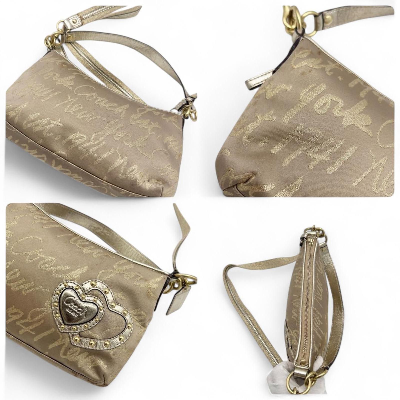 Coach Coach - Poppy Gold Heart Accent Handbag Size ONE SIZE - 6 Thumbnail