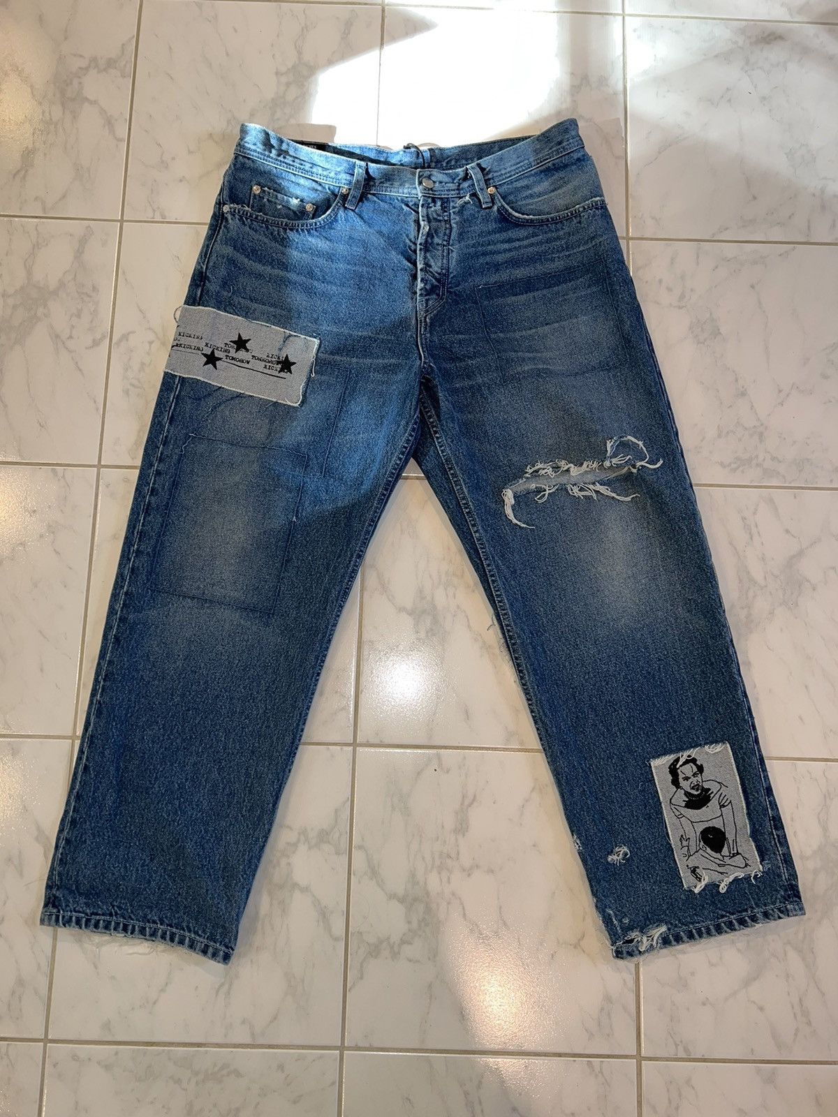 Enfants Riches Deprimes ERD Repaired Patchwork Jeans | Grailed Enfants Riches Deprimes ERD Repaired Patchwork Jeans | Grailed