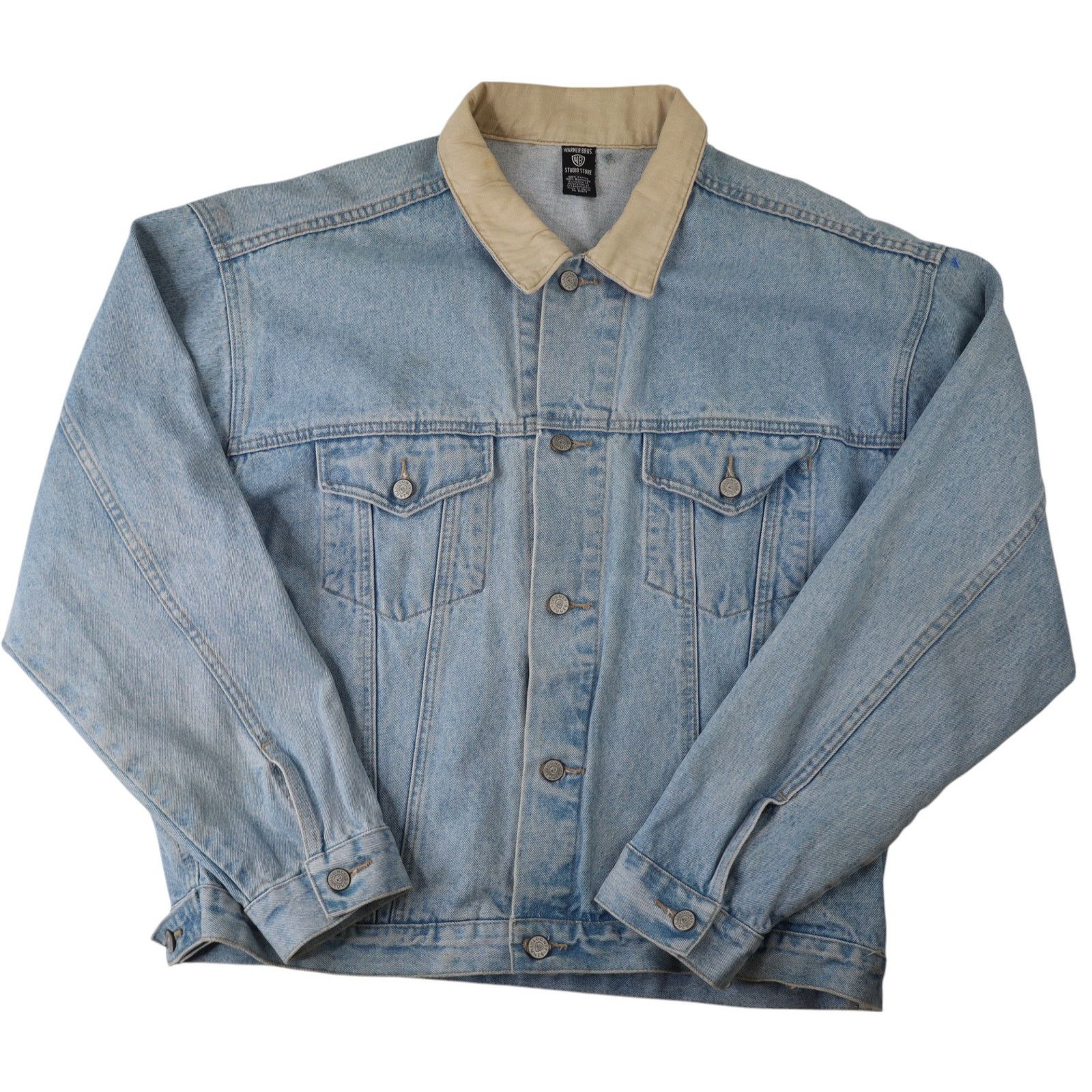 Vintage Vintage Looney Tunes "Thats all Folks" Denim Jacket Size US L / EU 52-54 / 3 - 2 Thumbnail