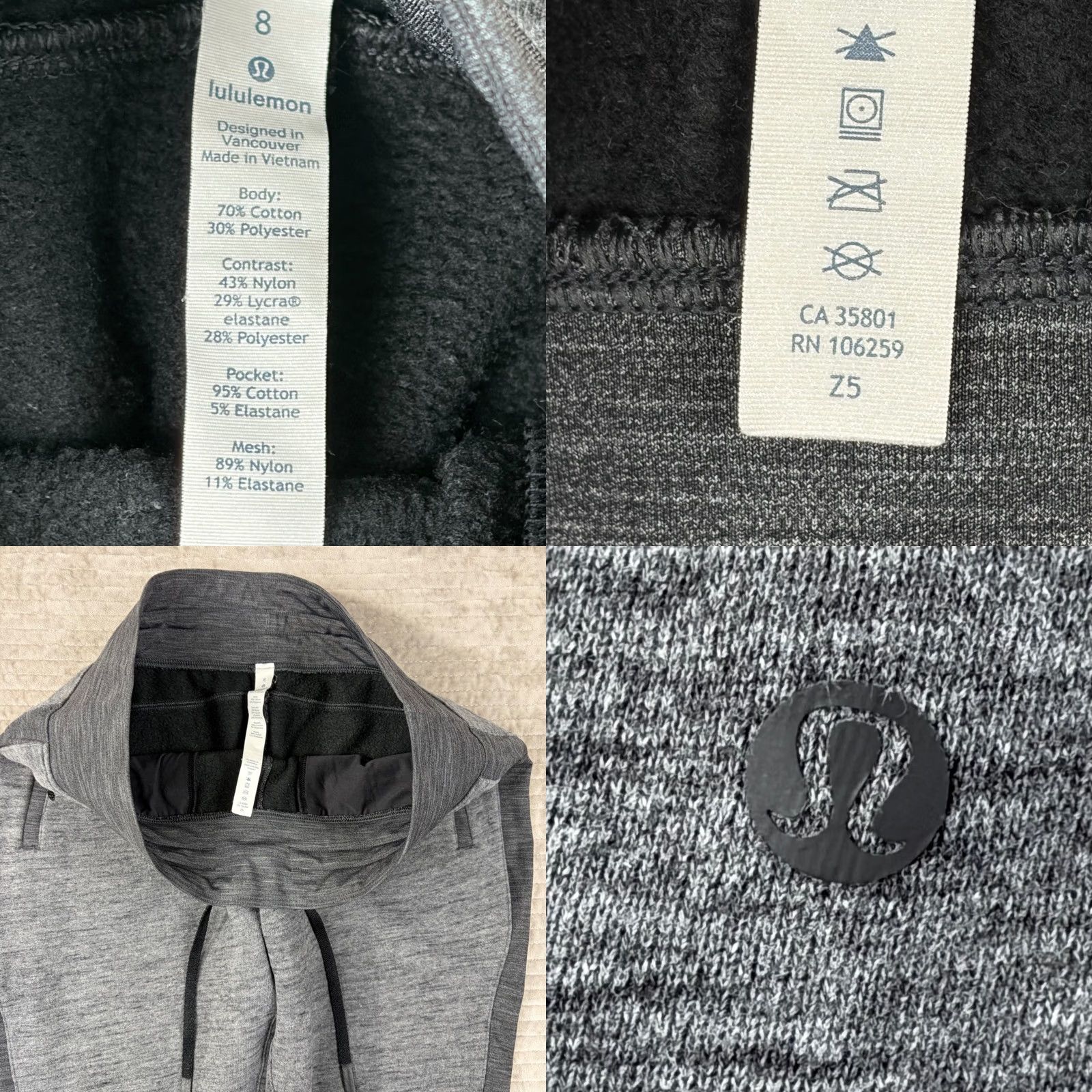 Lululemon Lululemon Scuba Jogger Heathered Gray Sweatpants Size 8 High Rise Zip Pocket Womens Pants Regular 32x27 Fleece Comfort Pockets Logo Size 24" / US 00 / IT 34 - 8 Thumbnail