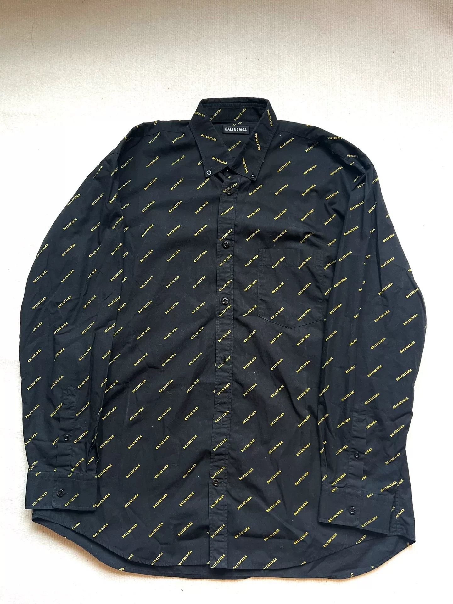 Balenciaga Balenciaga Logo Print Shirt Size US M / EU 48-50 / 2 - 1 Thumbnail