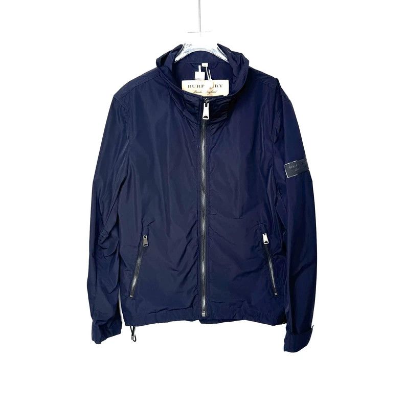 Burberry Burberry Navy Hooded Windbreaker Jacket Size US L / EU 52-54 / 3 - 1 Thumbnail