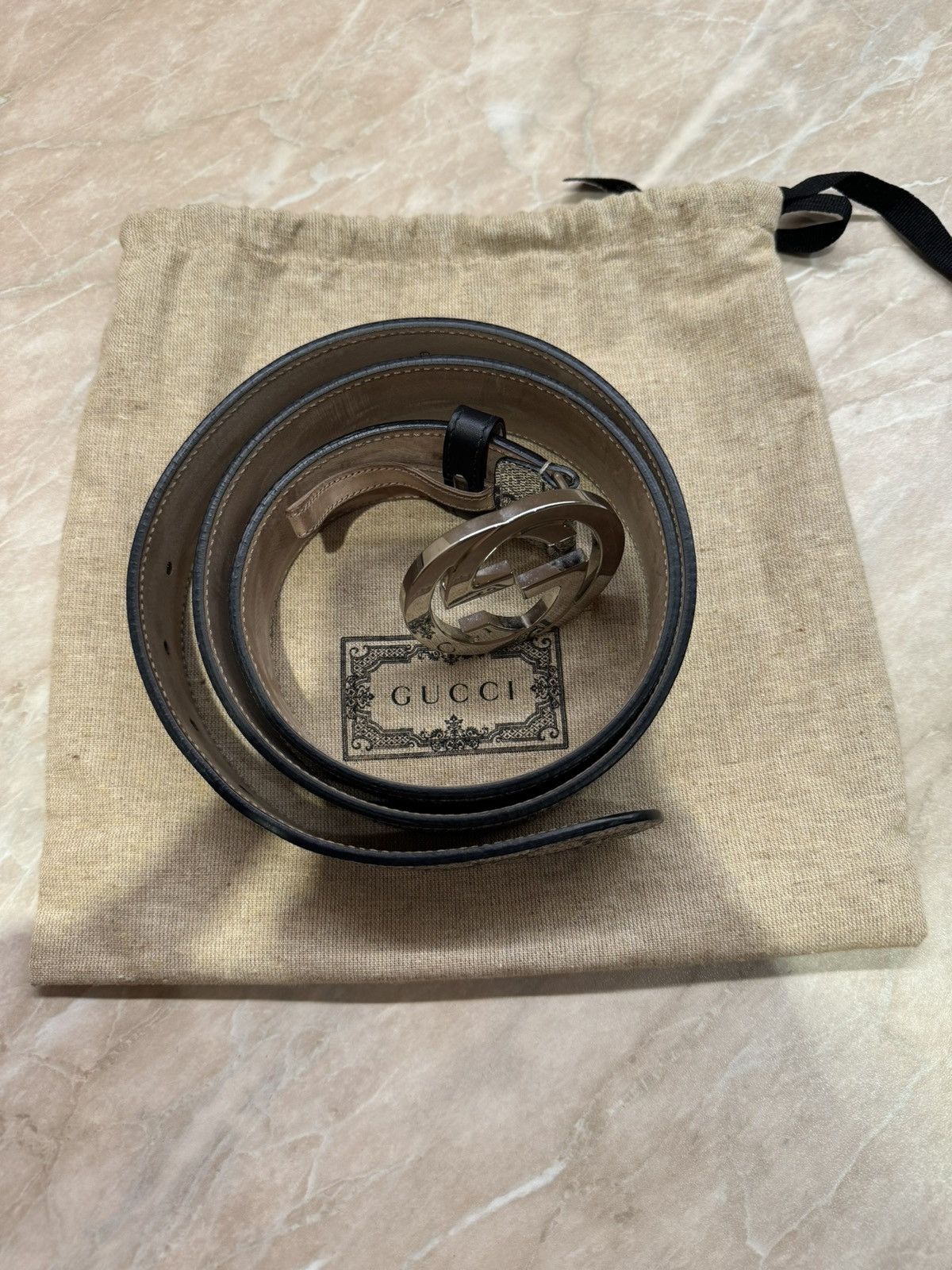 Gucci GG Supreme belt with G buckle Size 44 - 4 Thumbnail
