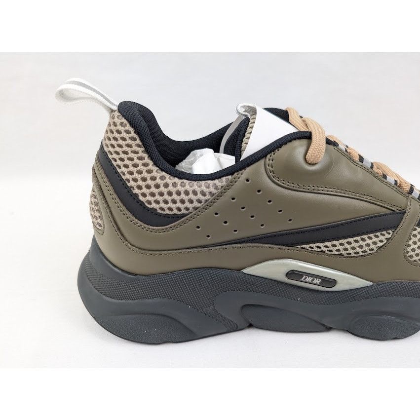 Dior o1rshd1 B22 Calfskin Mesh Sneakers in Khaki Size US 8 / EU 41 - 4 Thumbnail