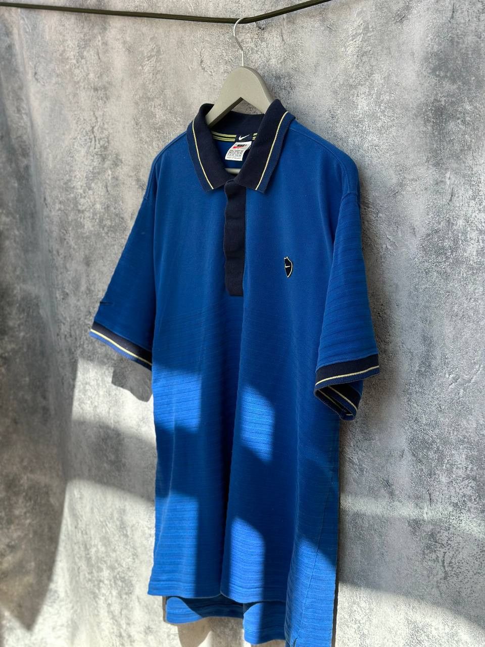 Nike Nike Vintage 90s Striped Polo T-Shirt Blue Short Sleeve Size US L / EU 52-54 / 3 - 2 Thumbnail