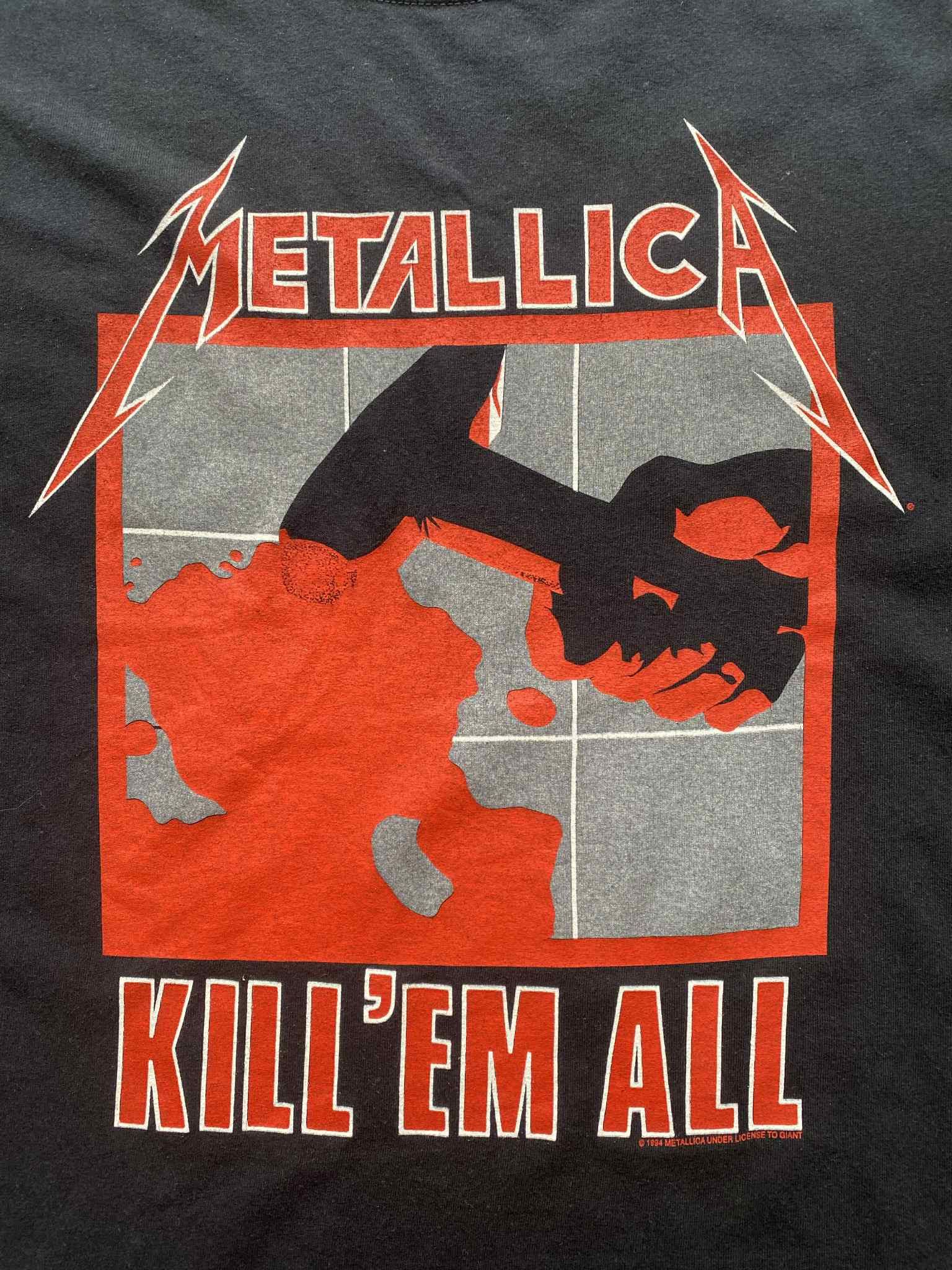 Metallica Vintage 1994 Metallica Kill Em All Band Tee 2007 Overprint Size US L / EU 52-54 / 3 - 2 Thumbnail