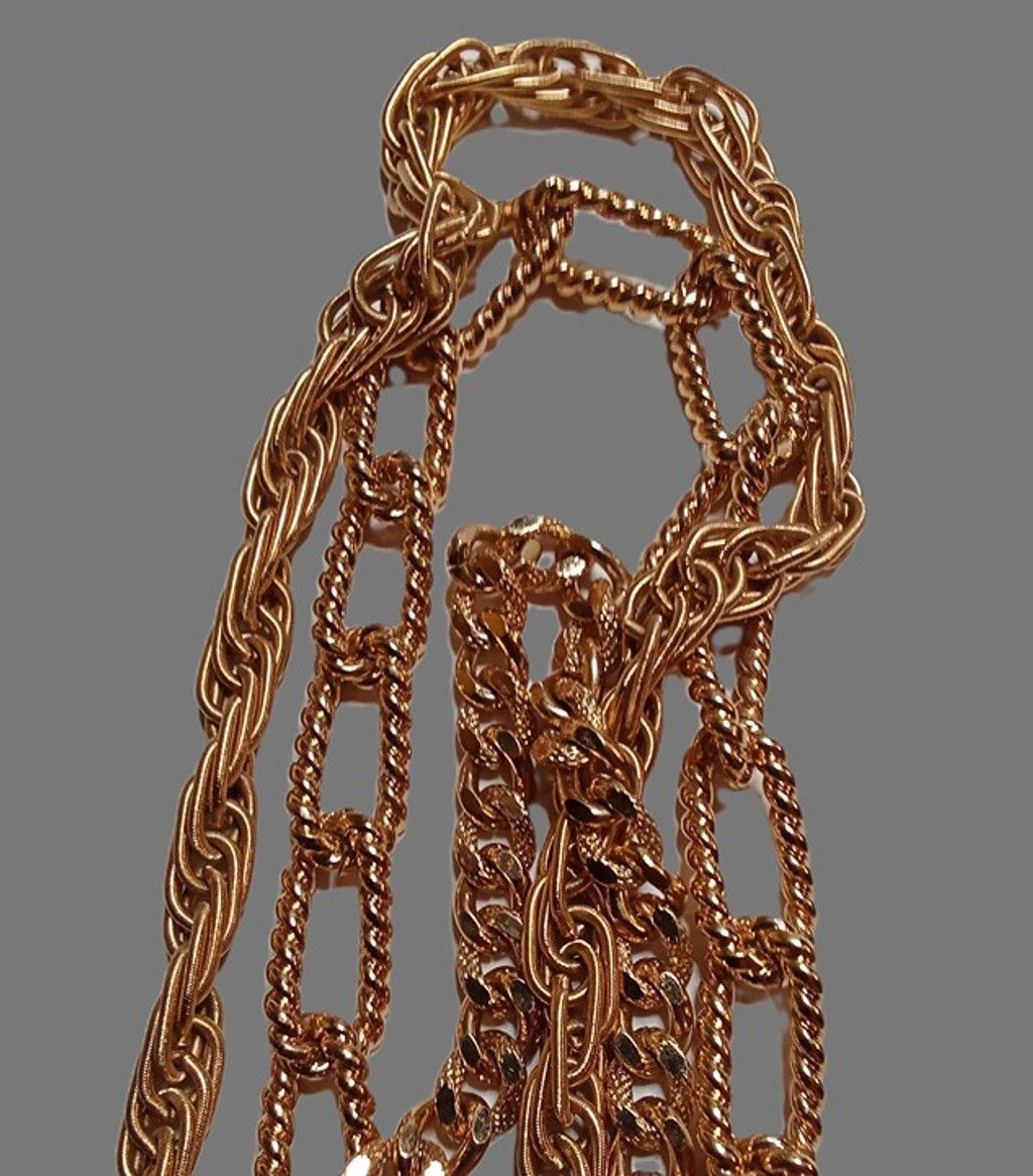 Monet Vintage Monet Chunky Gold Tone Chain Necklace Size ONE SIZE - 3 Thumbnail