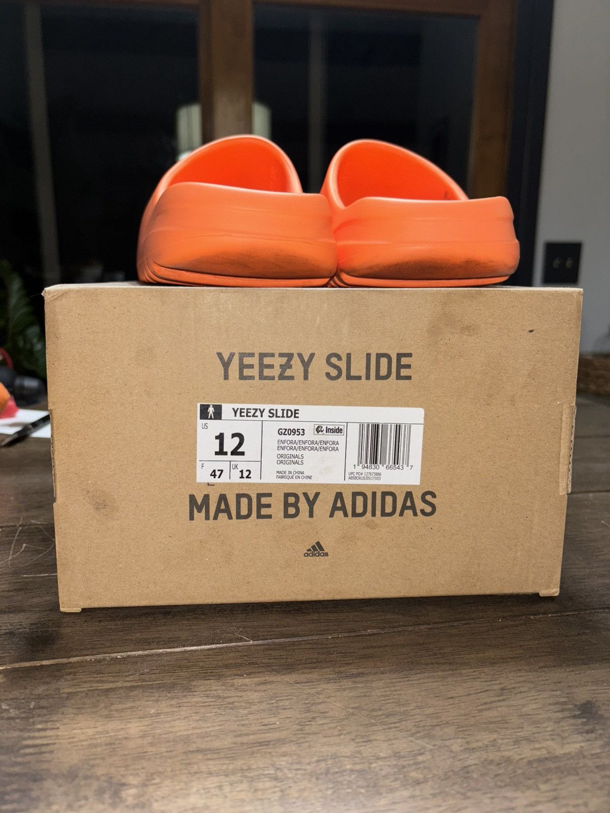 Adidas Adidas Yeezy slide Enflame Orange Size US 12 / EU 45 - 5 Thumbnail