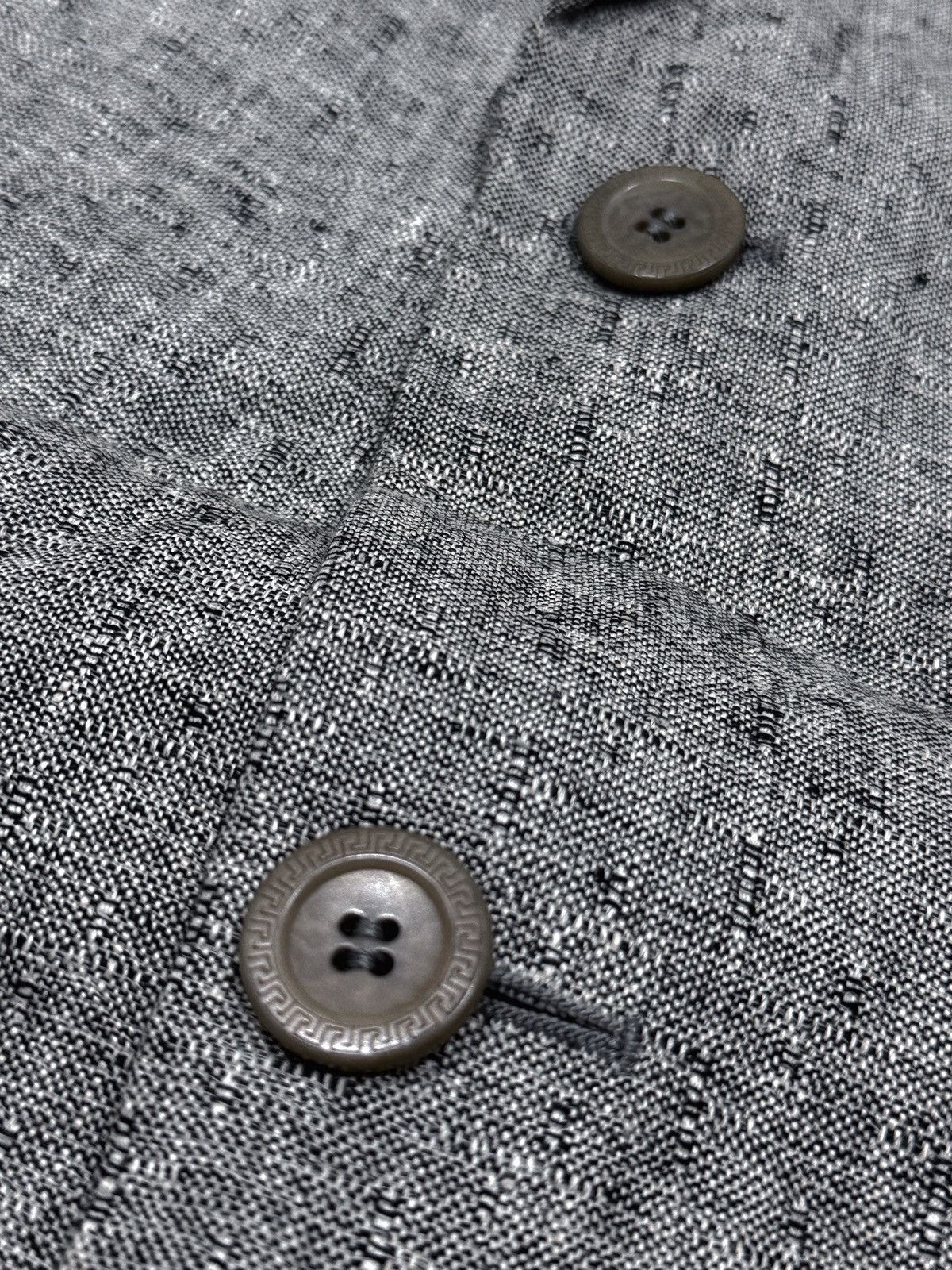 Versace Final Price. Vintage Versace textured grey wool blend blazer Size 46S - 5 Thumbnail