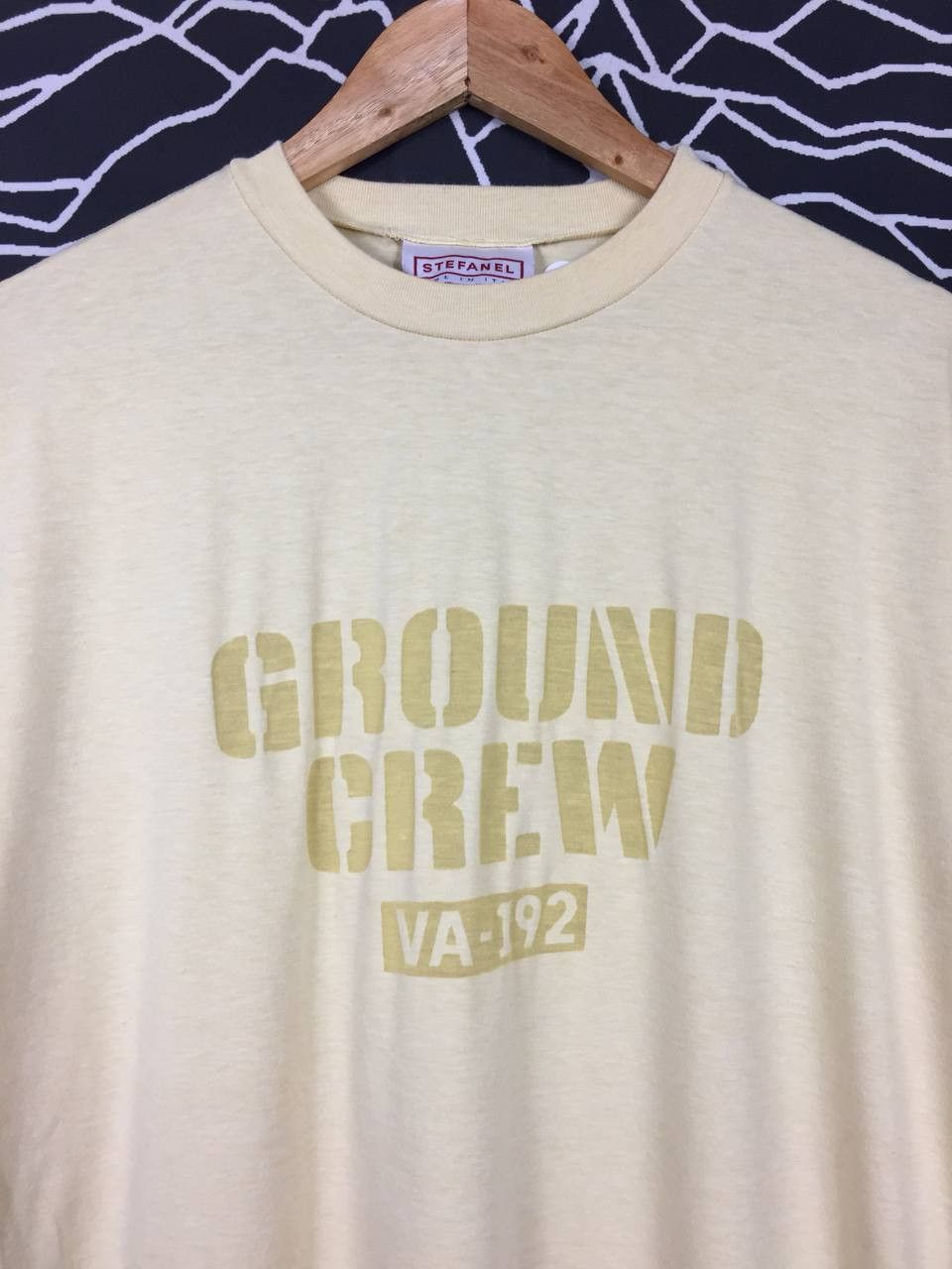 Vintage Vtg Stefanel Ground Crew VA-192 Made In Italy Tee Size US M / EU 48-50 / 2 - 3 Thumbnail