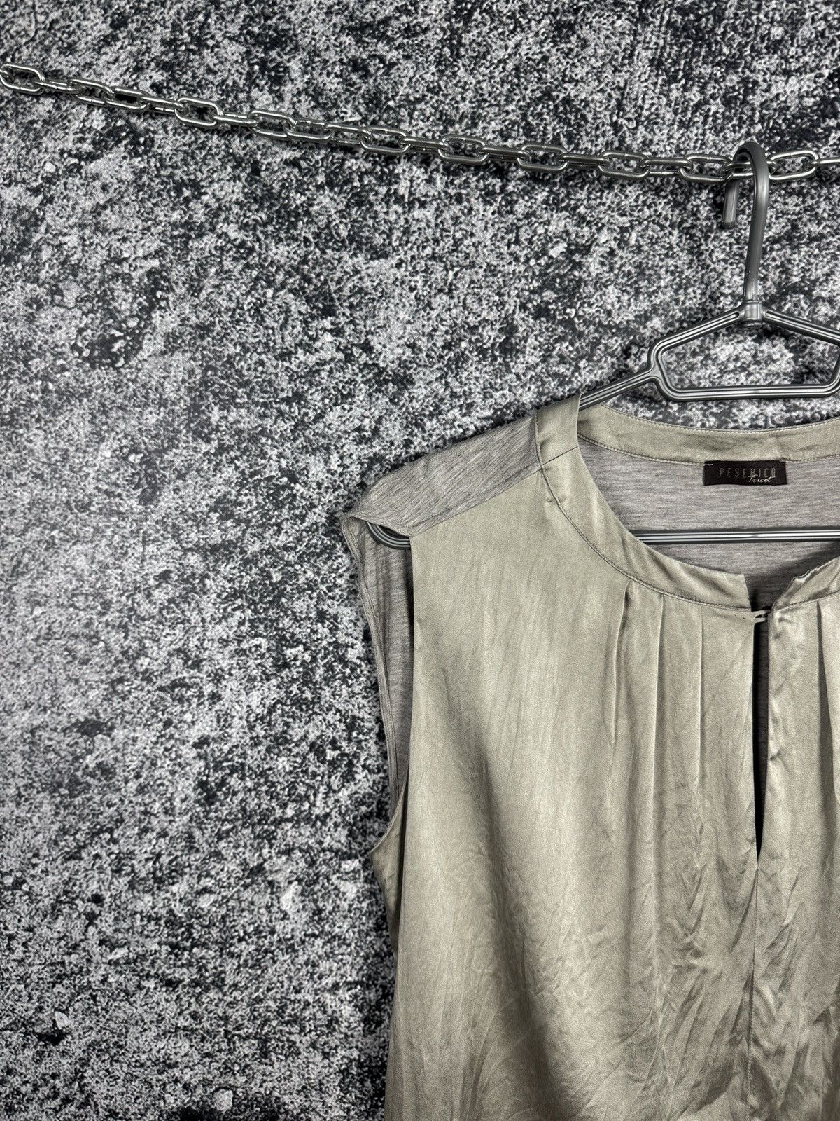 Peserico Women’s Peserico Tucot Sleeveless Top Blouse Italy Size M-L Size M / US 6-8 / IT 42-44 - 3 Thumbnail