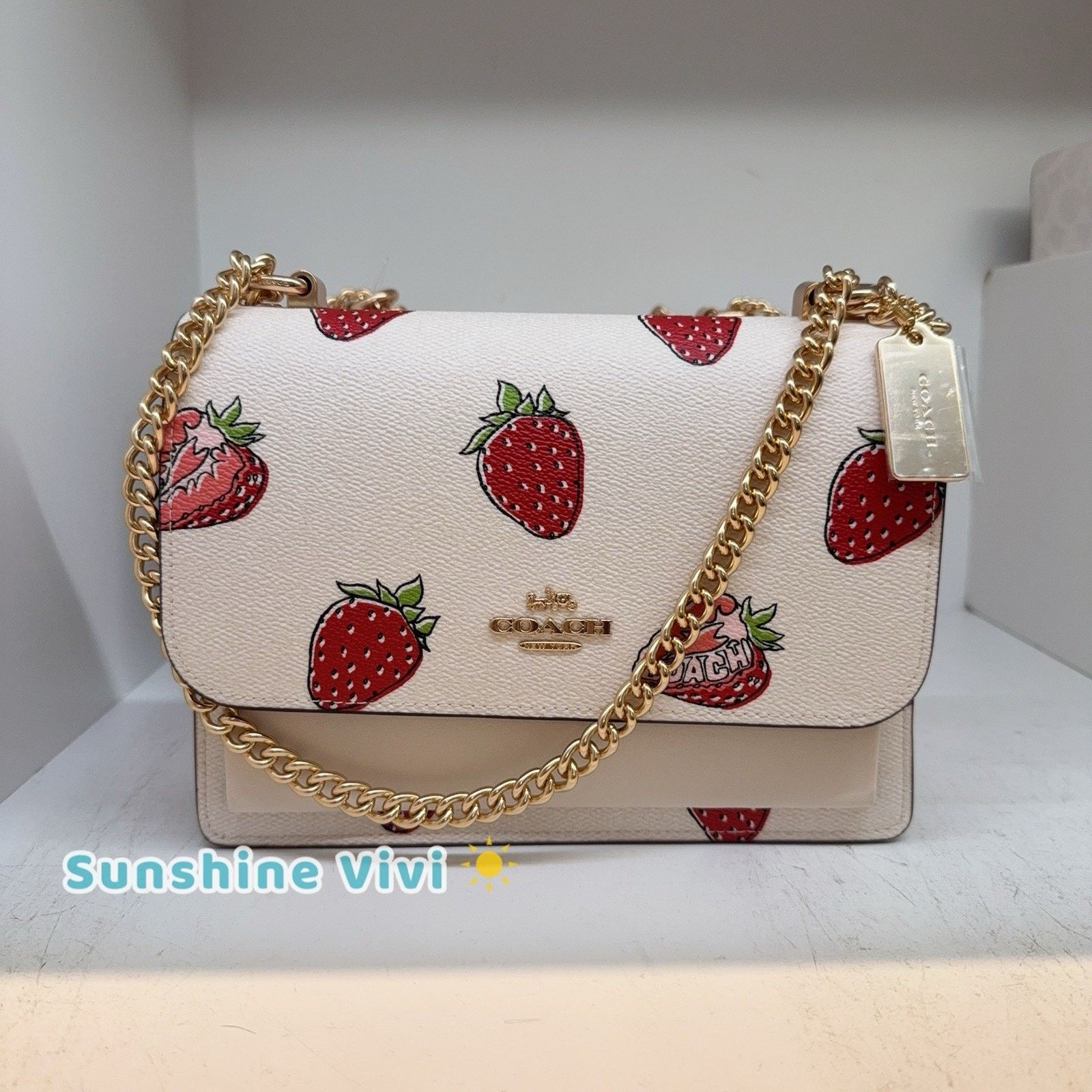 Coach NWT Coach Klare Crossbody Strawberry Gold/Chalk Multi CAL65 Size ONE SIZE - 1 Thumbnail