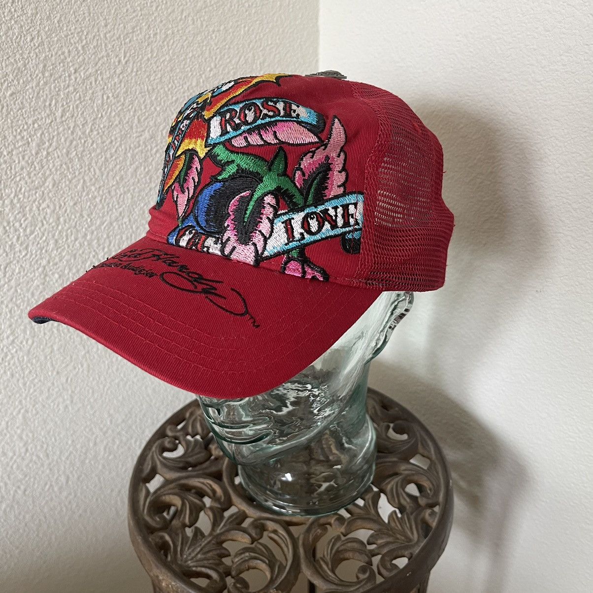 Ed Hardy Golden Rose Love Snapback Hat