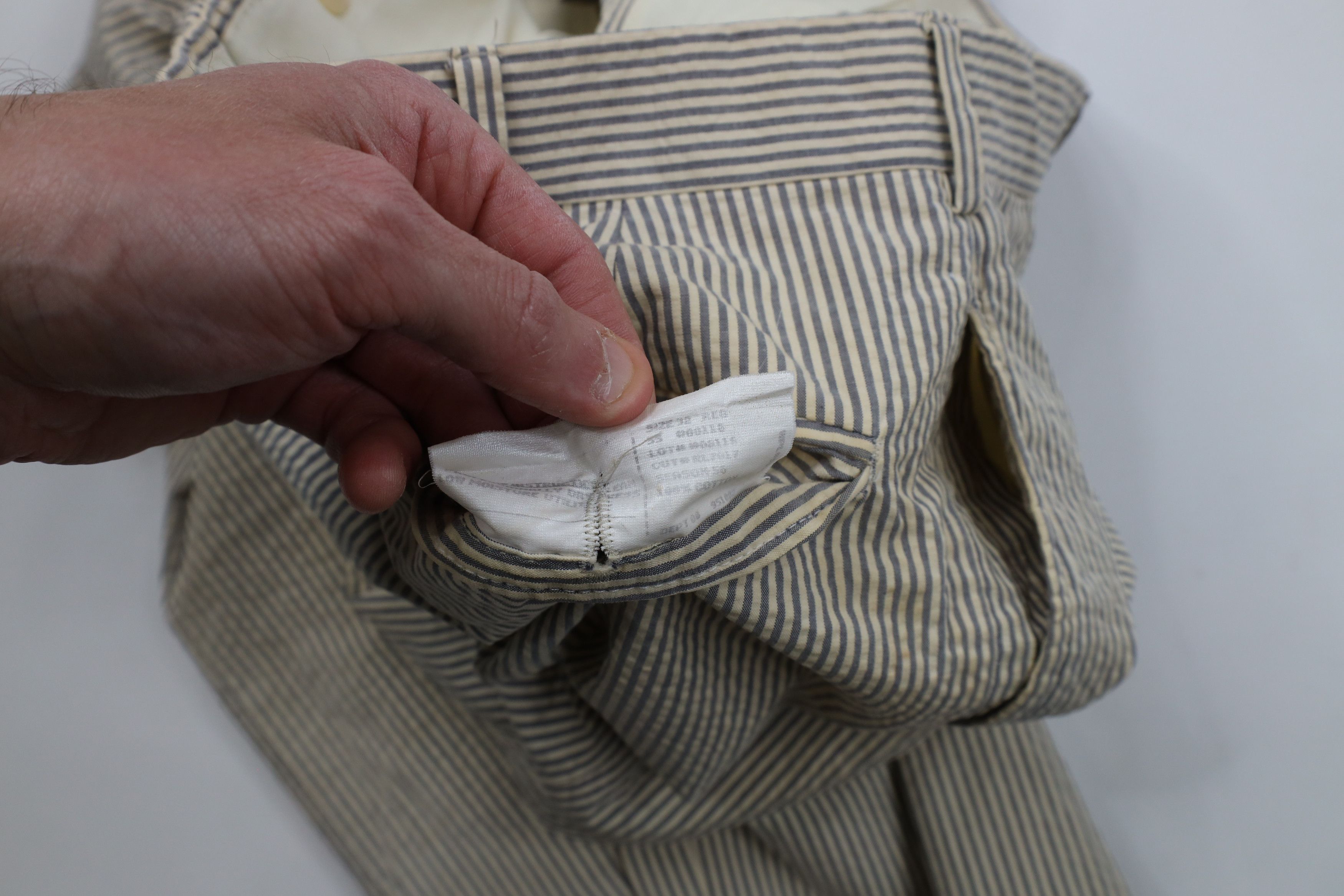 Vintage 70s Ralph Lauren Wide Leg Striped Seersucker Pants