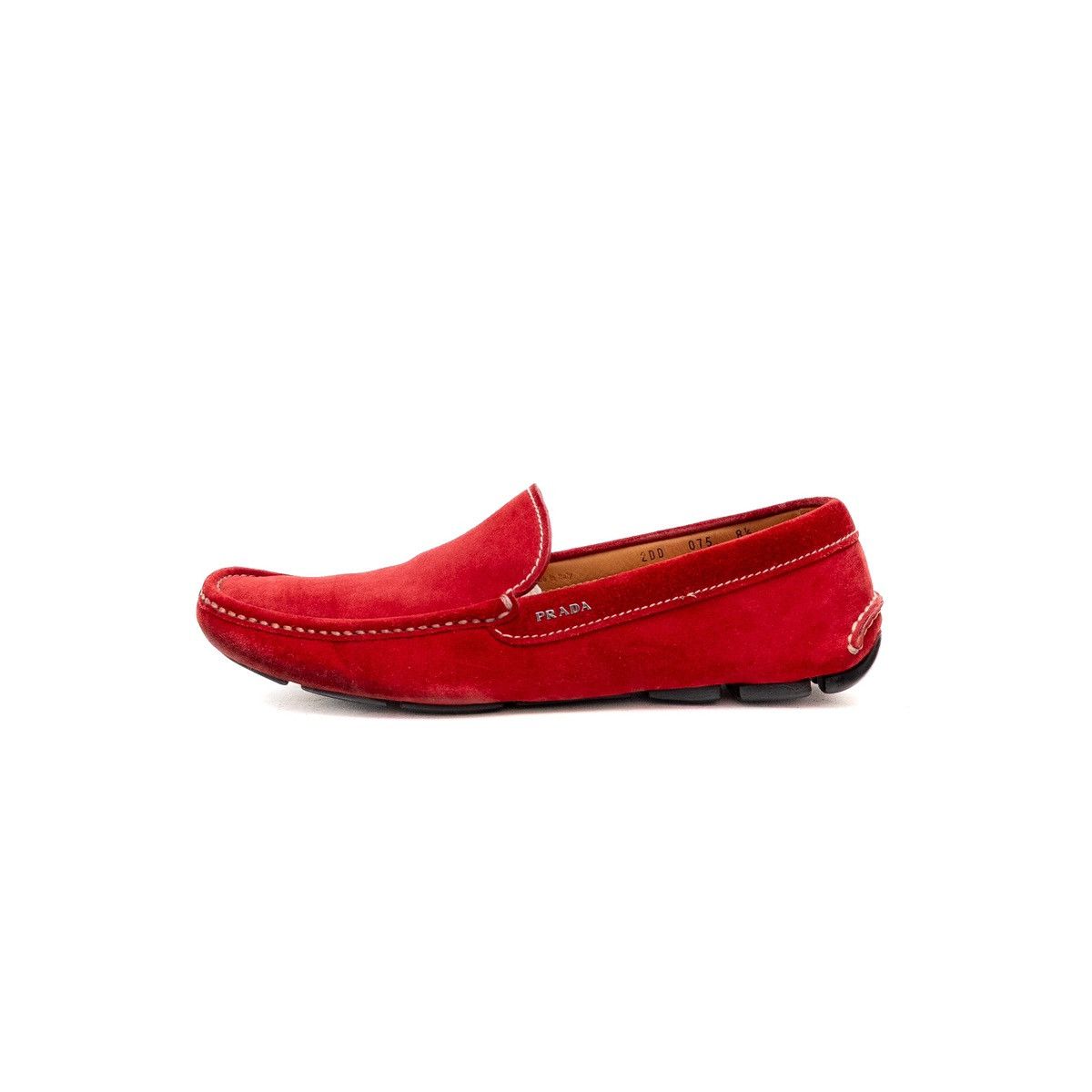 Prada PRADA Red Suede Driving Moccasins Casual Loafers Men’s 9.5US Size US 9.5 / EU 42-43 - 2 Thumbnail
