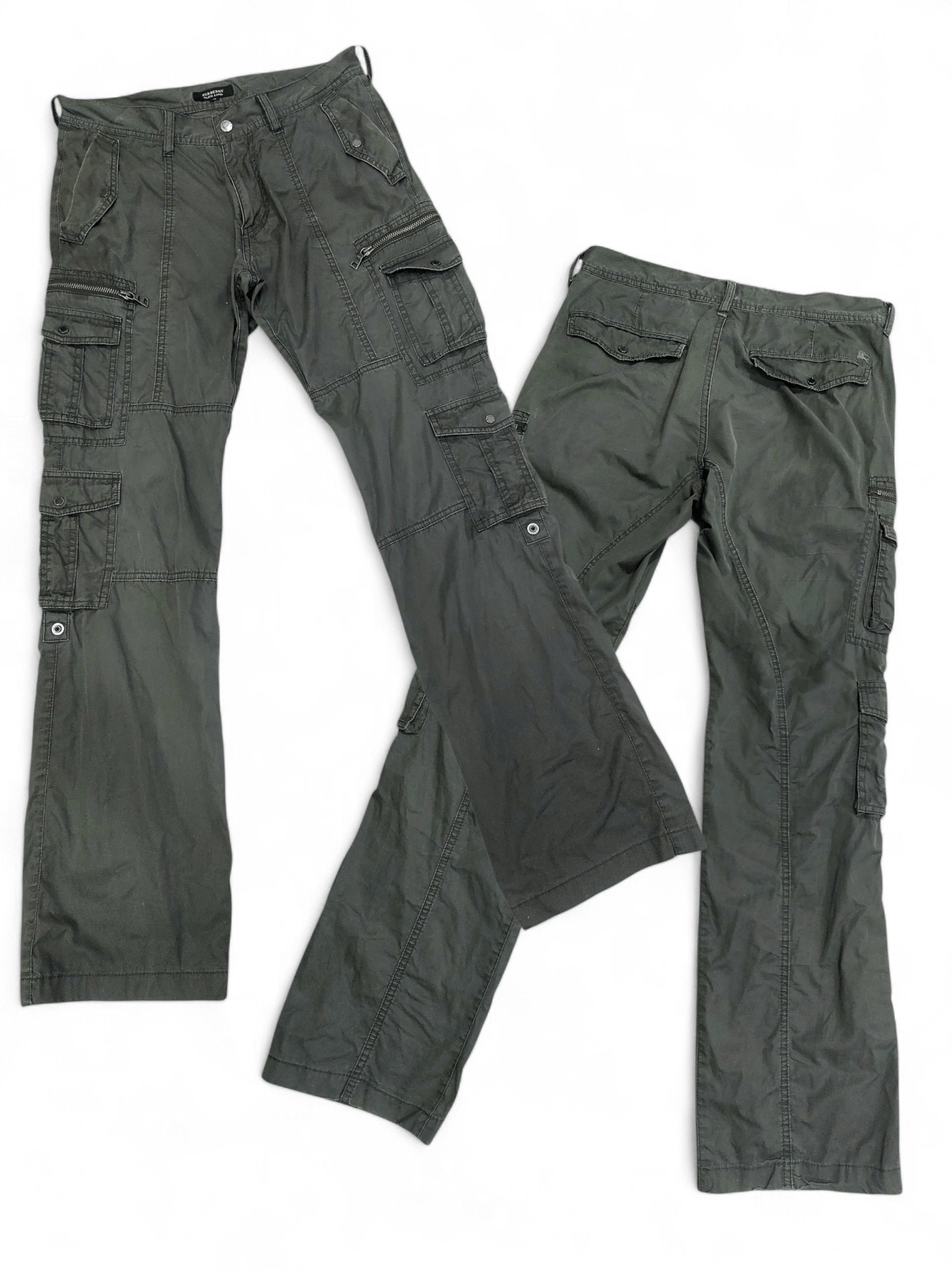 Burberry Japanese Y2K Burberry Black Label Multipocket Cargo Pants Size US 30 / EU 46 - 1 Thumbnail