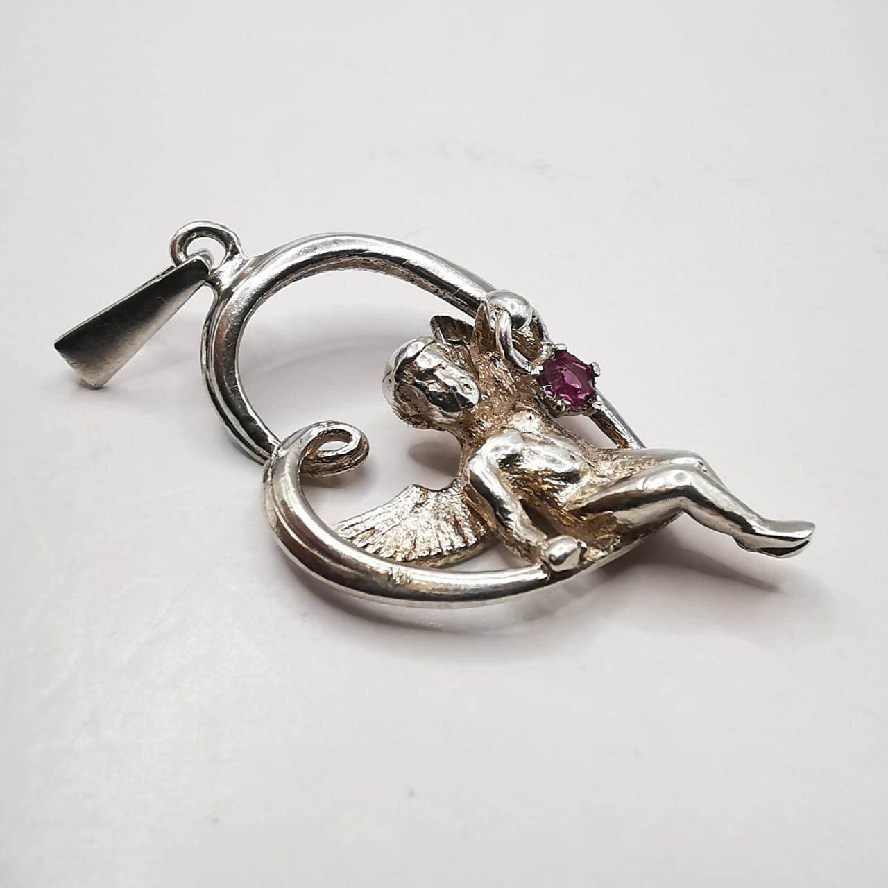 Sterling Silver Vintage Pendant "Little angel" made of 925 silver 4,60g Size ONE SIZE - 2 Thumbnail