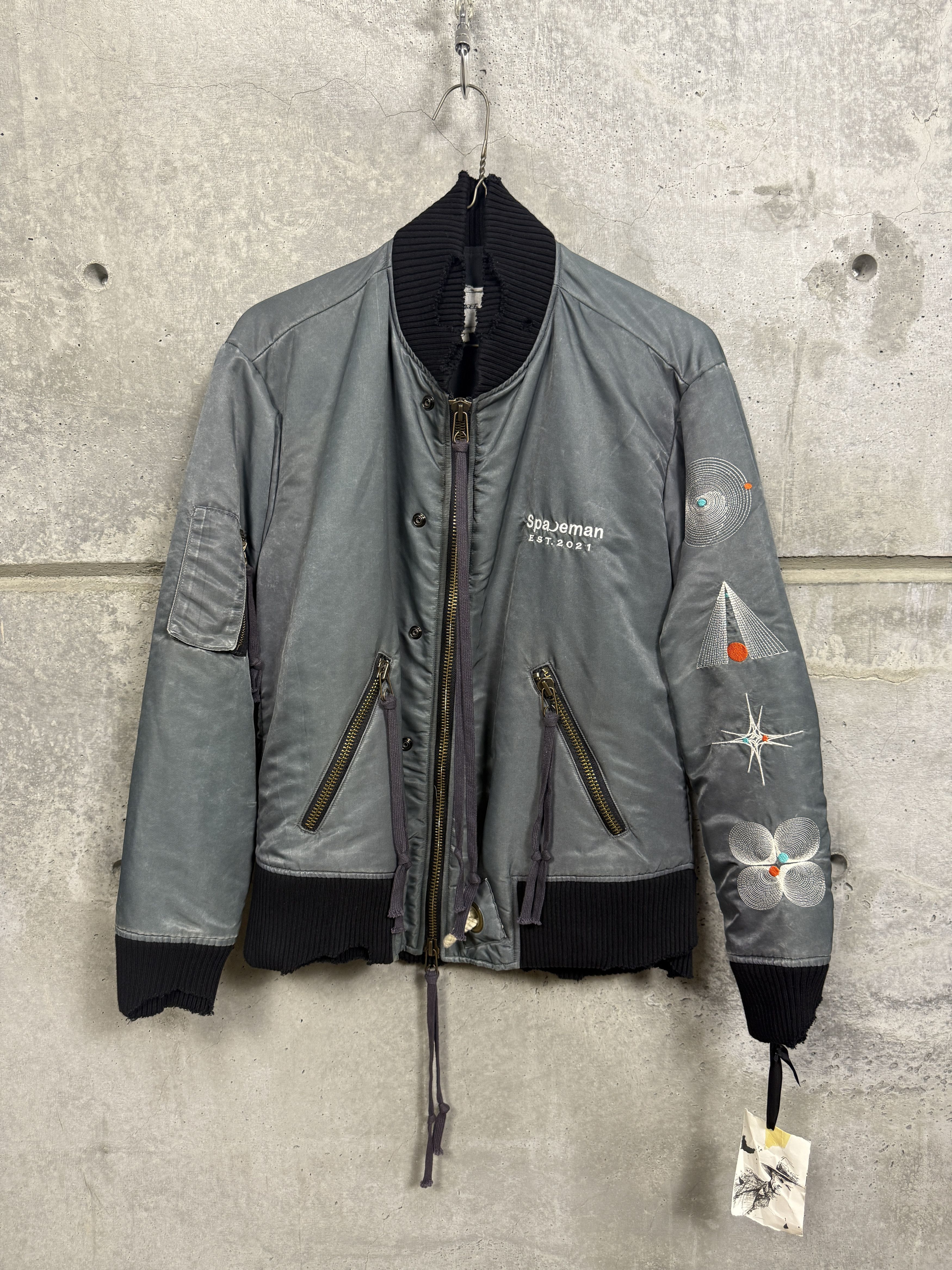 Greg Lauren Greg Lauren x NJ Collab Jacket Washed Satin Flight Jacket Size US L / EU 52-54 / 3 - 1 Thumbnail