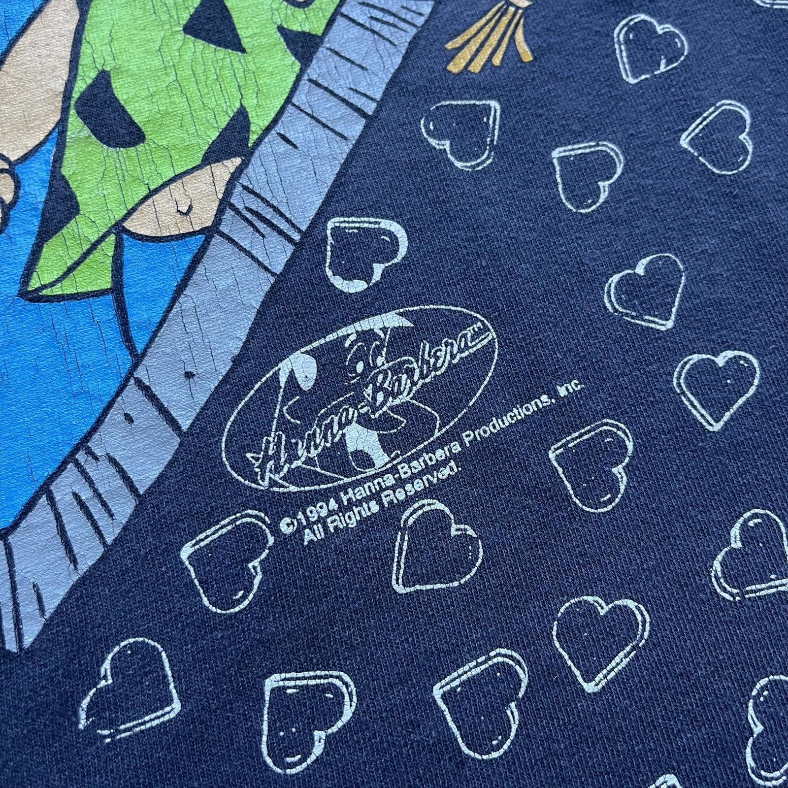 Delta × Vintage Vintage Flintstones Pebbles Bam Bam AOP Hearts Faded Shirt Size US L / EU 52-54 / 3 - 4 Thumbnail