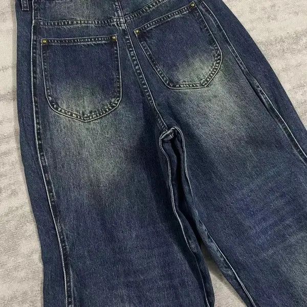 VIBE Vintage Hip Hop Harajuku Cowboy Wavy Pants Jeans y2k 90’s Size US 34 / EU 50 - 3 Thumbnail