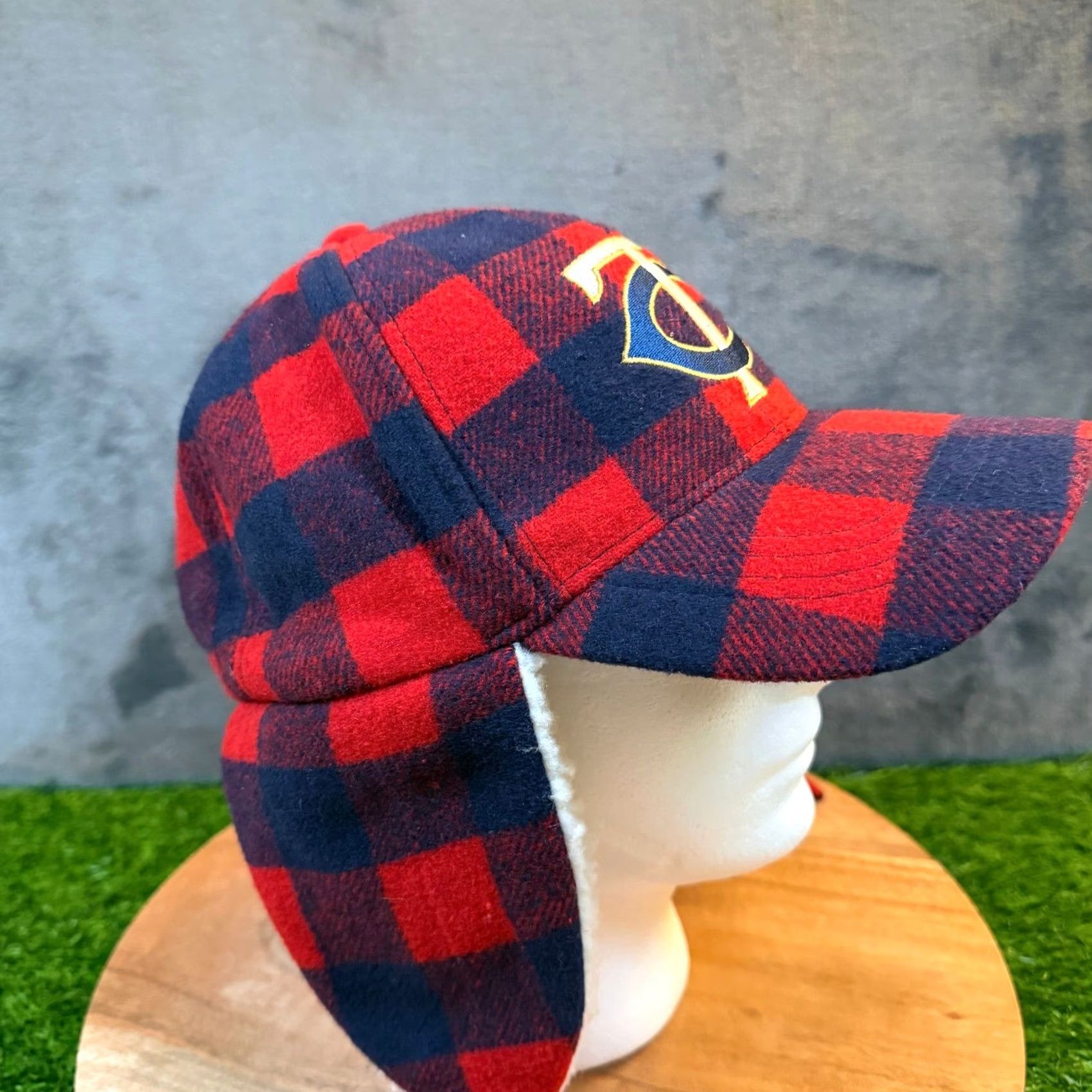 Twins Pepsi Minnesota Twins Trapper Hat Mens One Size Red Buffalo Plaid Sherpa Flaps Size ONE SIZE - 3 Thumbnail