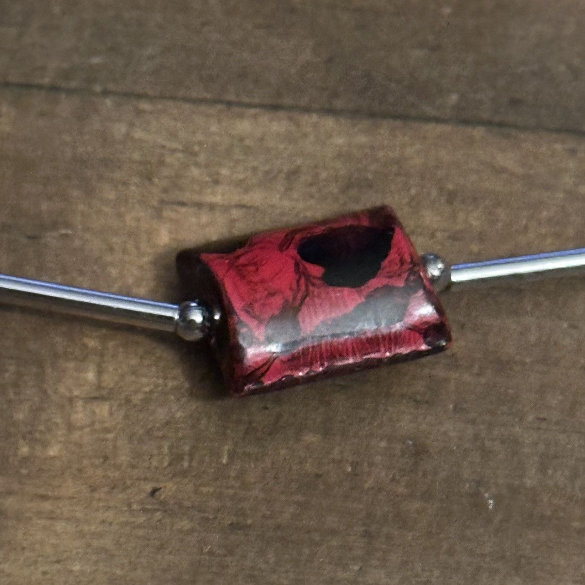 Other × Vintage Vintage Sarah Coventry silver red marbled beads necklace Size ONE SIZE - 3 Thumbnail