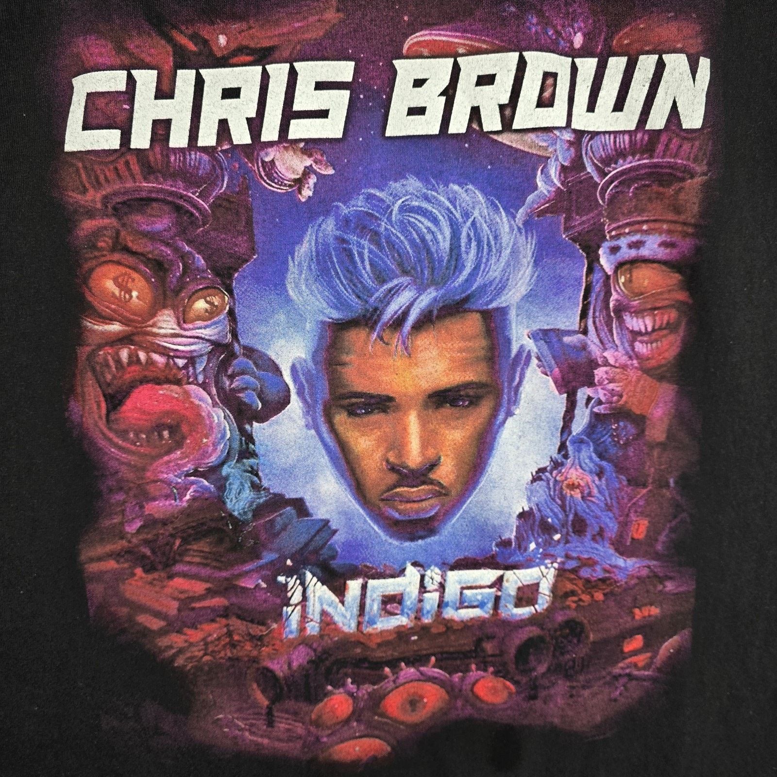 Alstyle Chris Brown Indigo Indigoat Album 2019 Tour Shirt Size Large Size US L / EU 52-54 / 3 - 3 Thumbnail