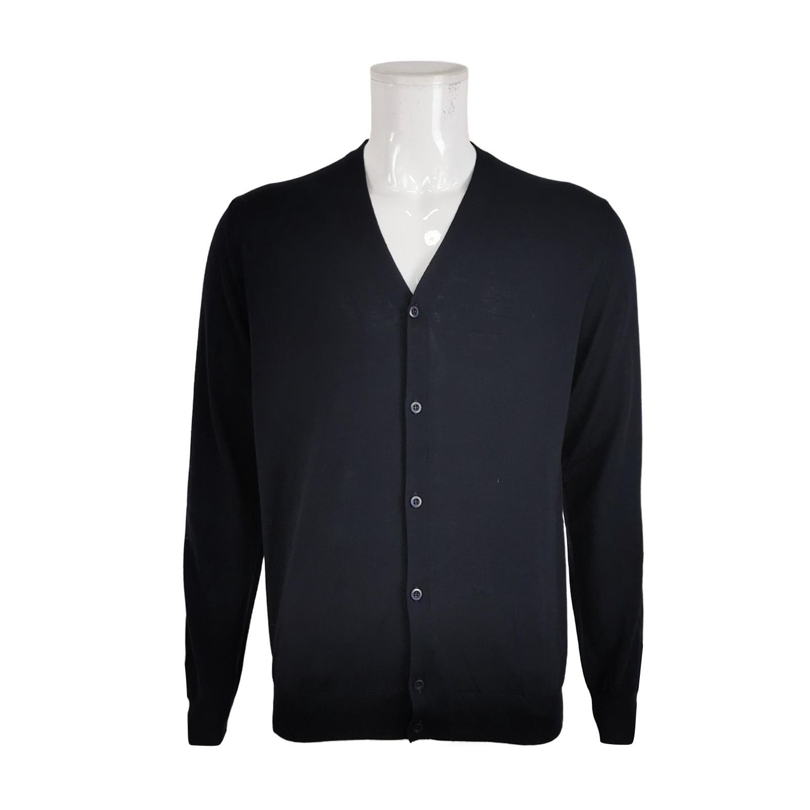 Prada Prada Wool Solid V-Neck Long Sleeve Cardigan L Size US L / EU 52-54 / 3 - 1 Thumbnail
