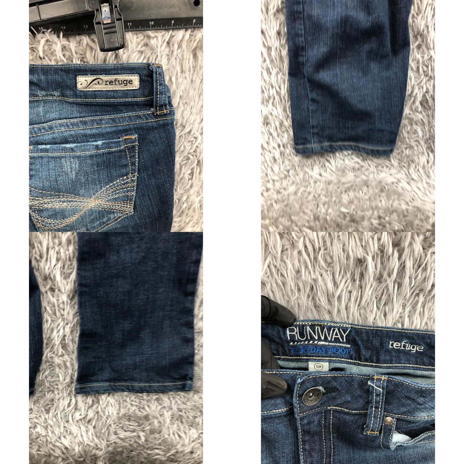 Vintage Refuge Jeans Bootcut Denim Size 10 Womens Medium Blue Regular Comfortable Pockets 5-Pocket Style Size 32" / US 10 / IT 46 - 8 Thumbnail