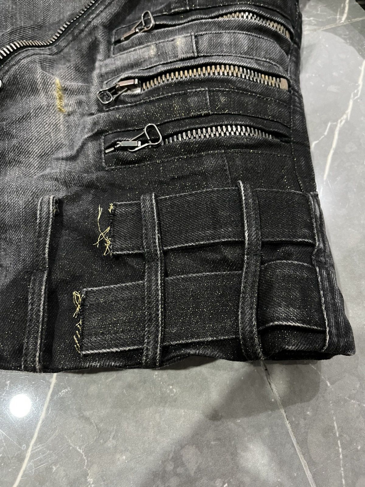 Balmain BALMAIN DECARNIN SS/ 2010 denim biker jacket Size XS / US 0-2 / IT 36-38 - 14 Thumbnail