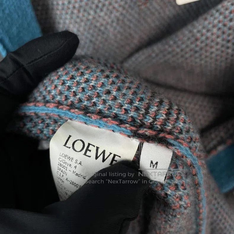 Loewe Loewe Wool Knit Cardigan - Blue Color Block Size M / US 6-8 / IT 42-44 - 9 Thumbnail