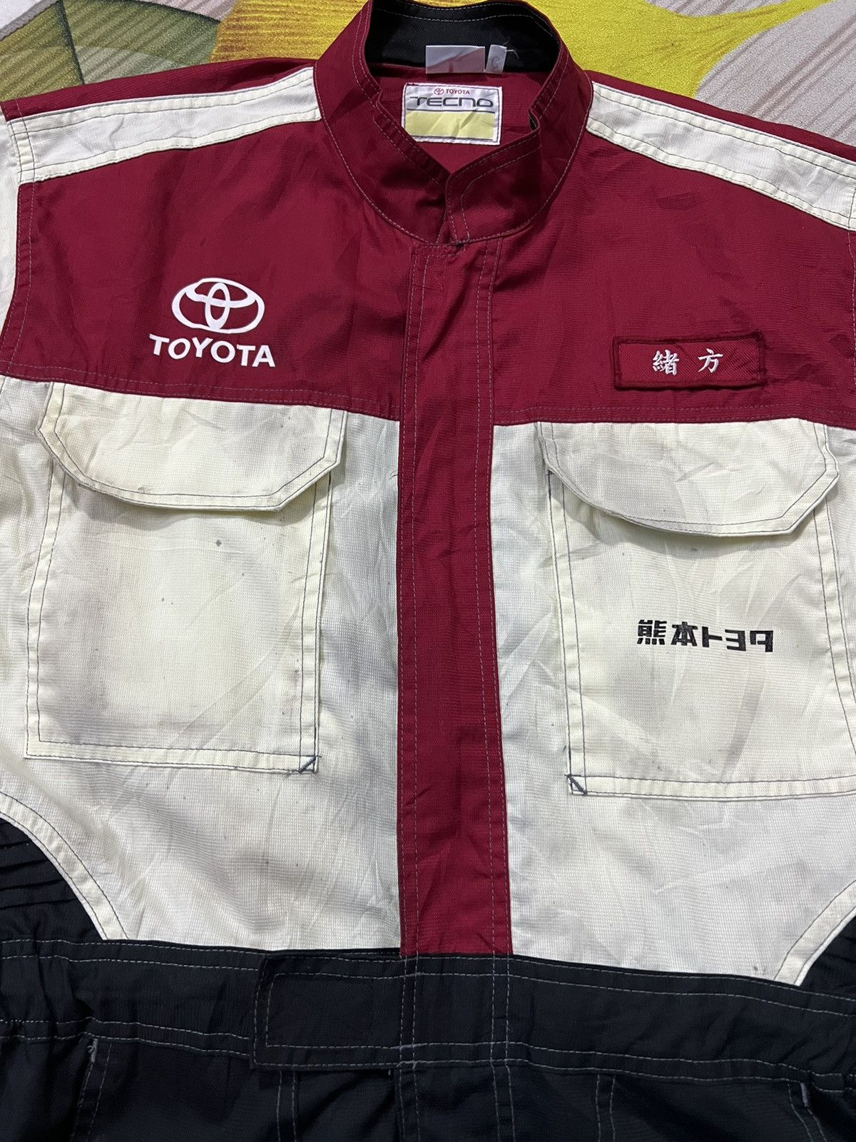 Japanese Brand 💥🔥 VTG TOYOTA TECNO OVERALL JUMPSUIT Size US 32 / EU 48 - 4 Thumbnail